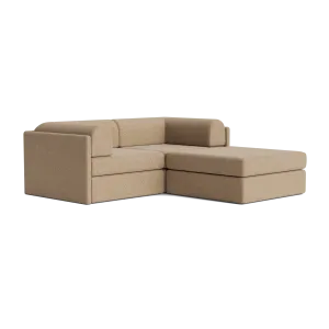 Addy 3 Seater Chaise Sofa - Copenhagen Espresso