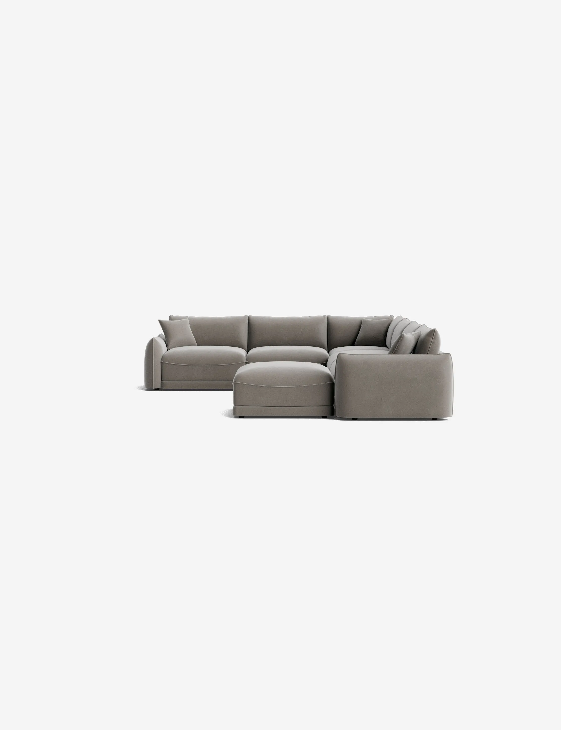 Balmer Modular Corner Sectional Sofa With Ottoman