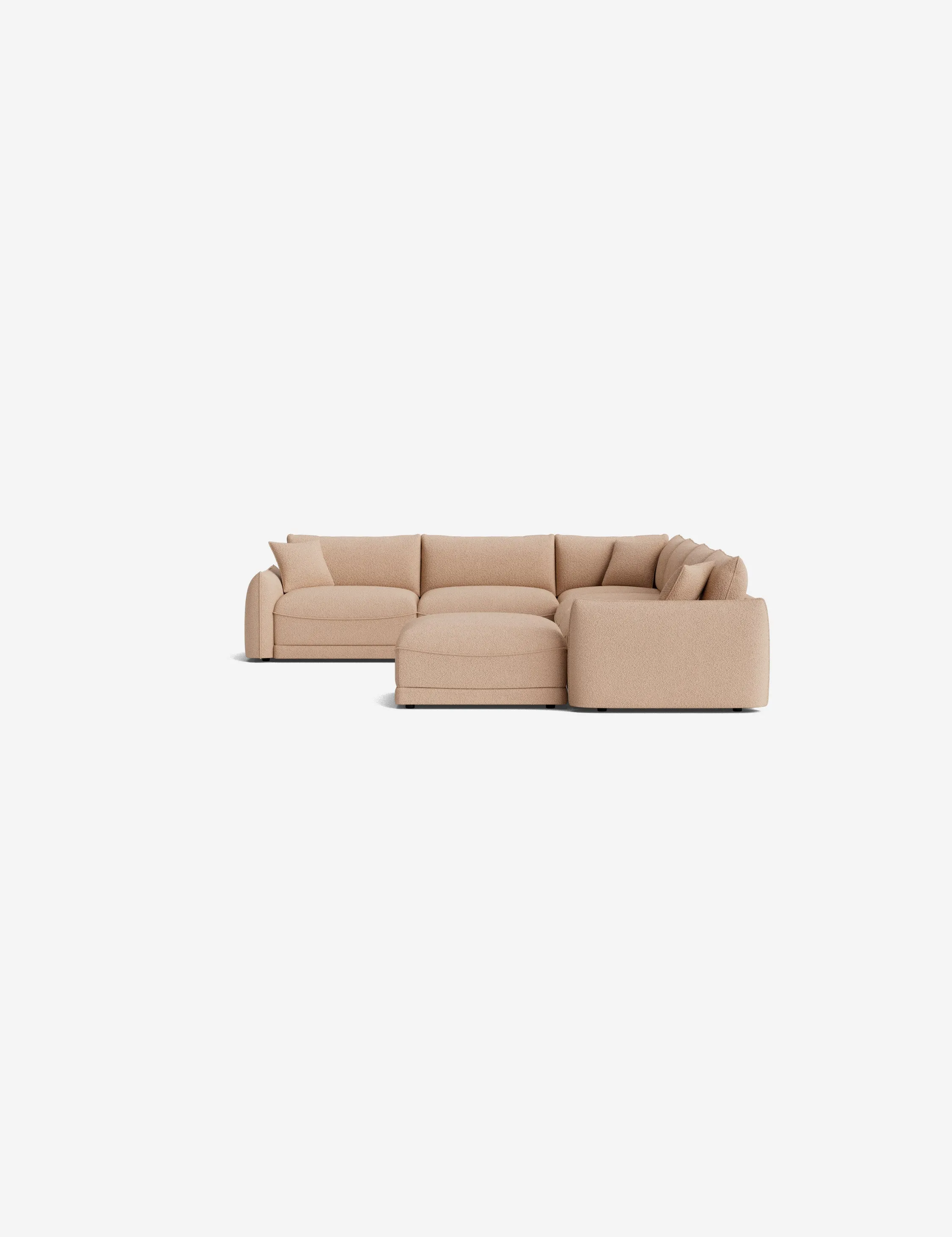 Balmer Modular Corner Sectional Sofa With Ottoman