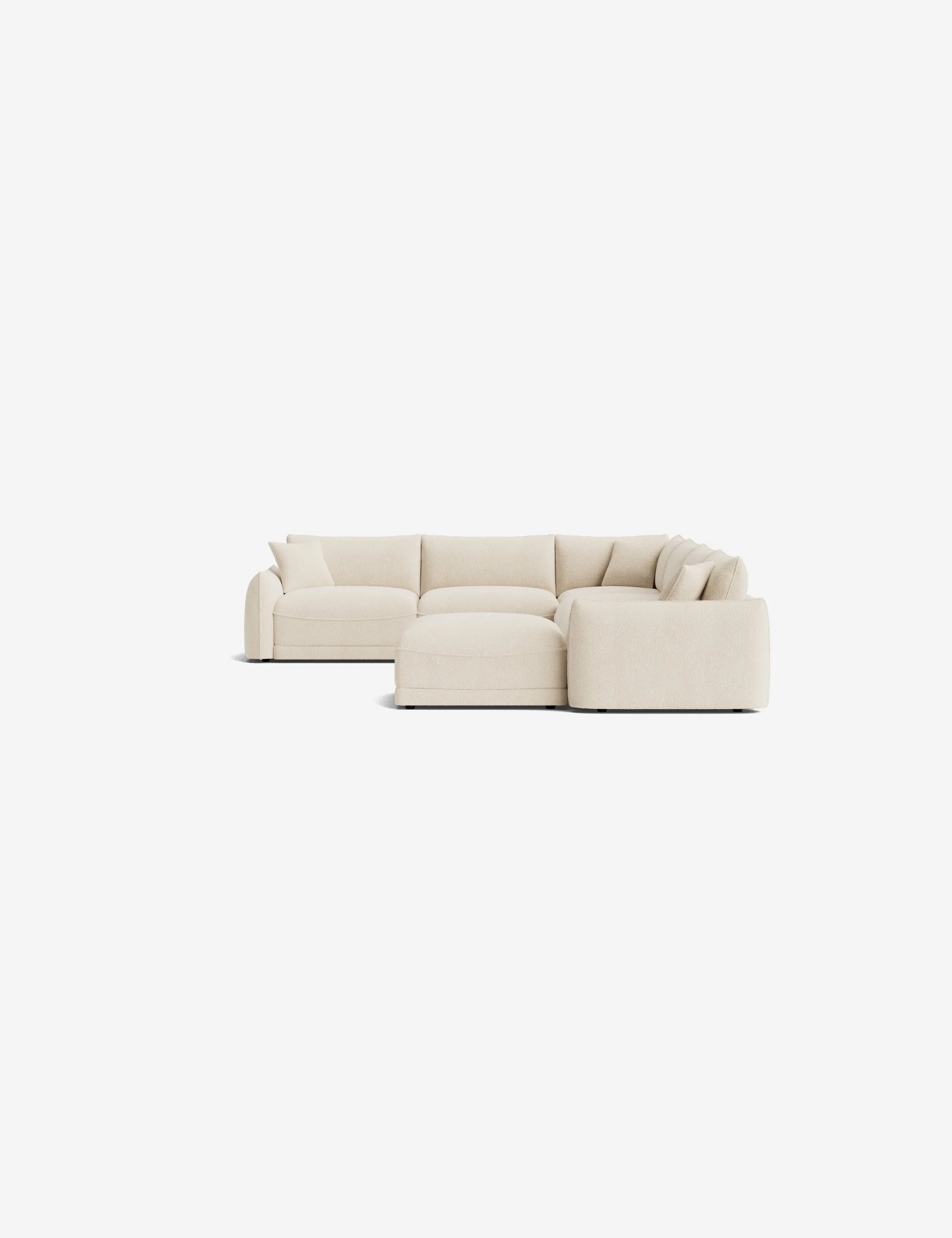 Balmer Modular Corner Sectional Sofa With Ottoman