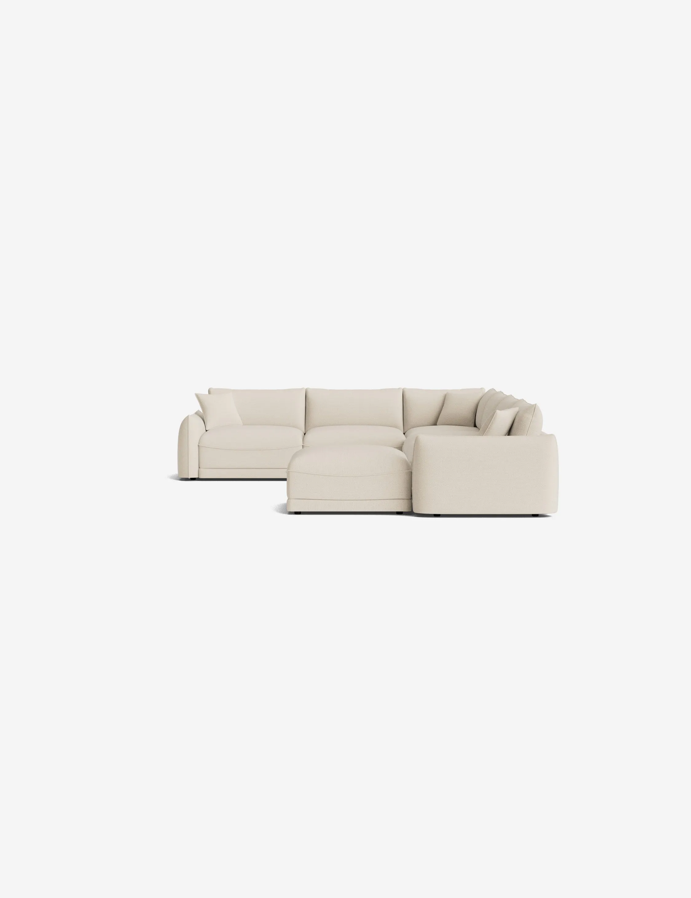 Balmer Modular Corner Sectional Sofa With Ottoman