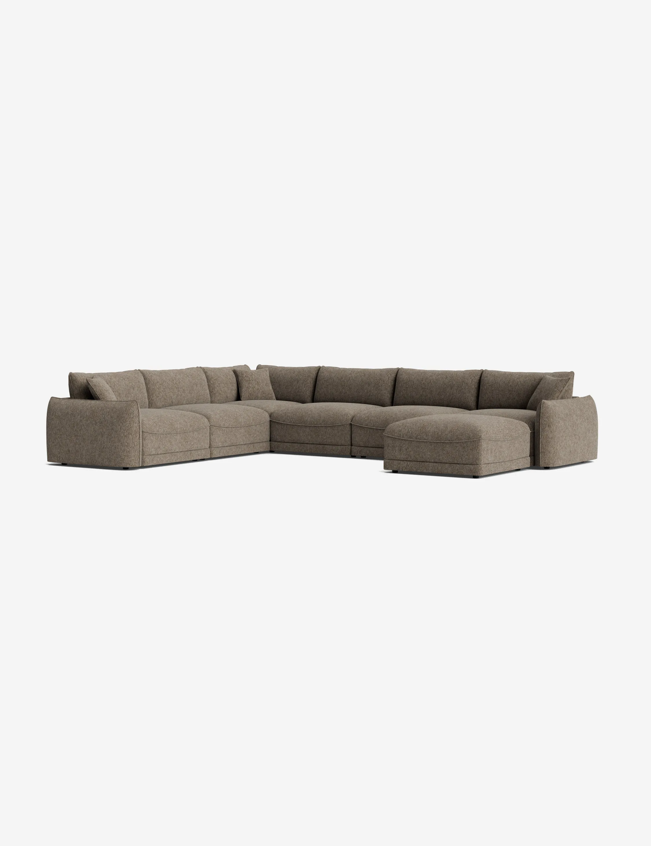 Balmer Modular Corner Sectional Sofa With Ottoman