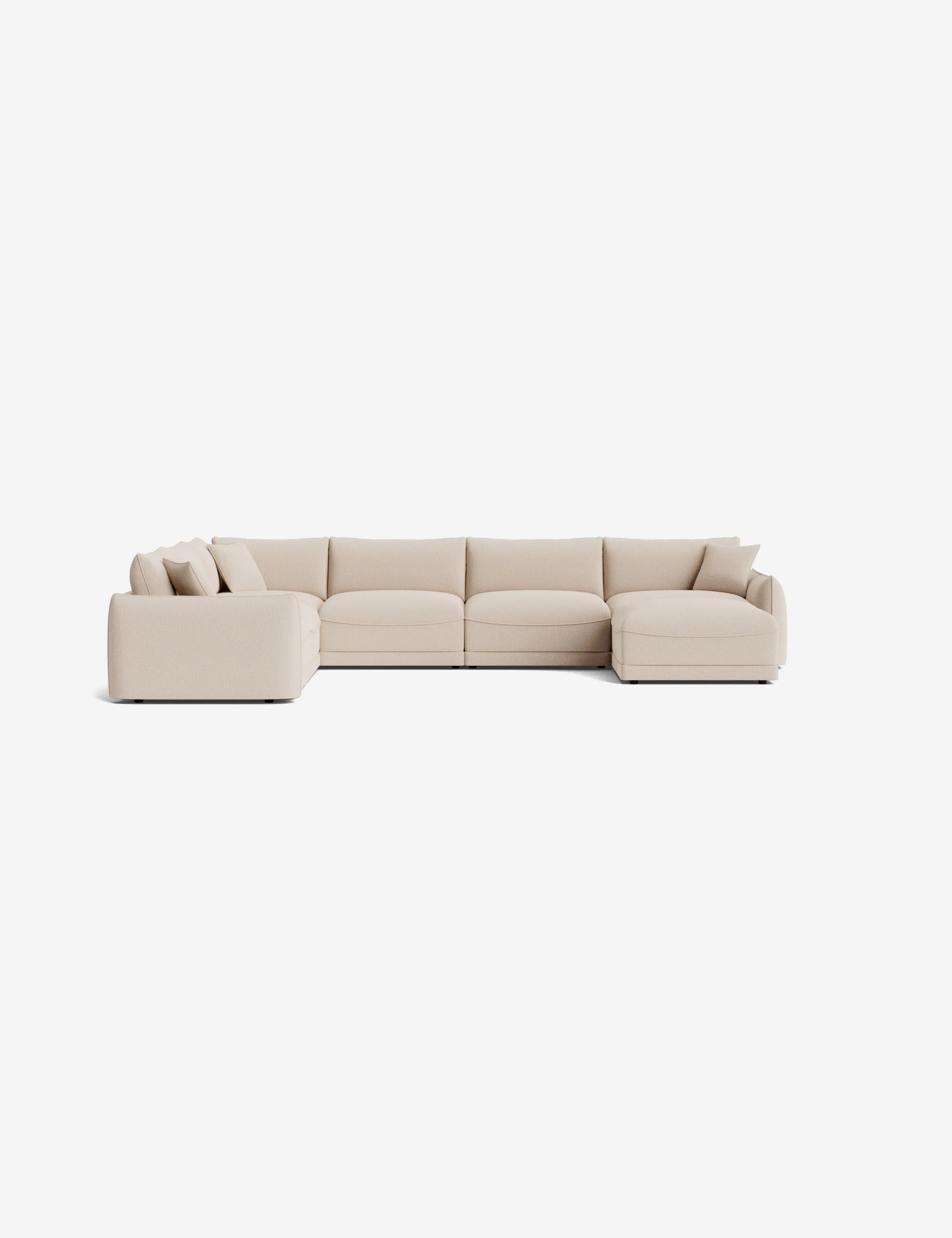 Balmer Modular Corner Sectional Sofa With Ottoman