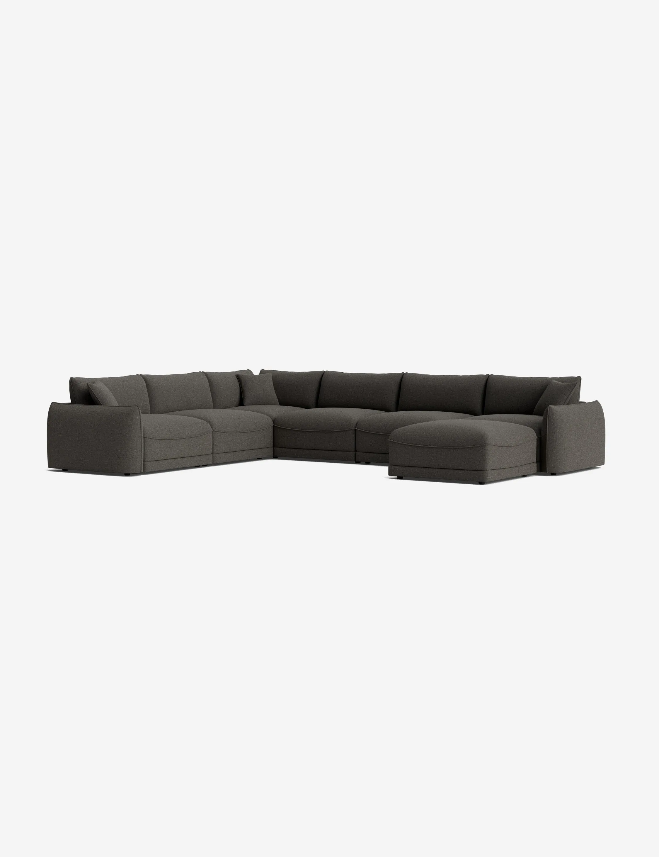 Balmer Modular Corner Sectional Sofa With Ottoman