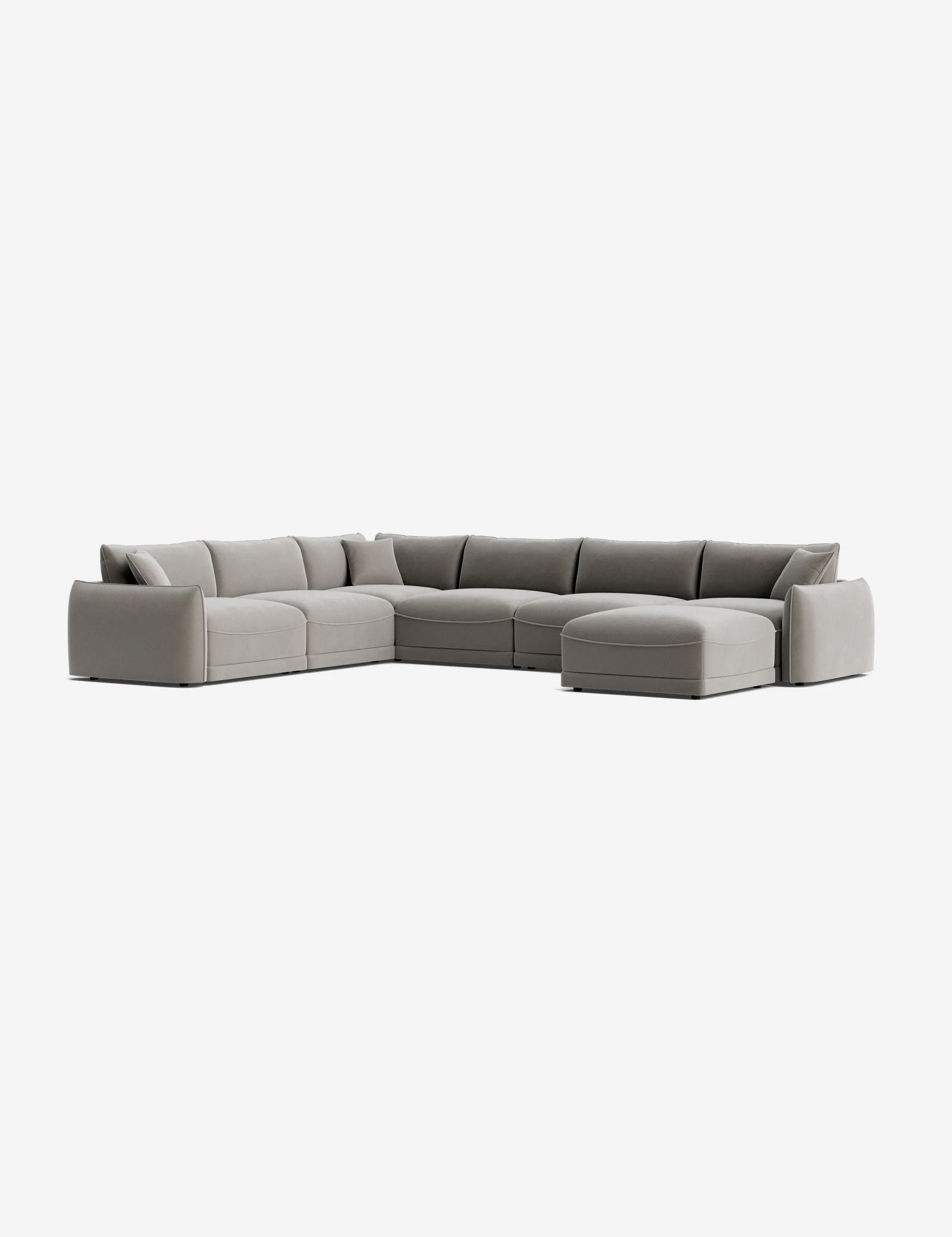 Balmer Modular Corner Sectional Sofa With Ottoman