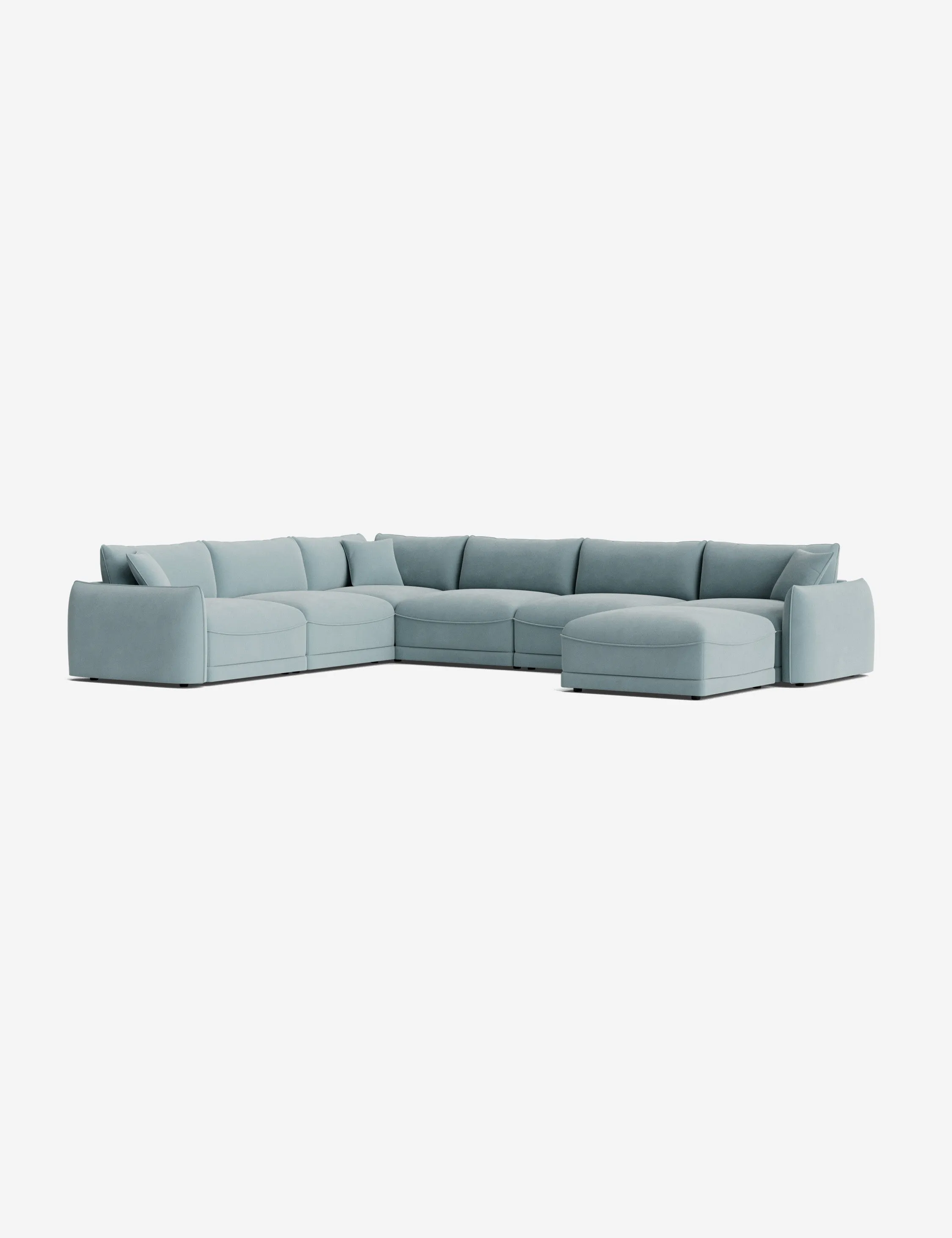 Balmer Modular Corner Sectional Sofa With Ottoman