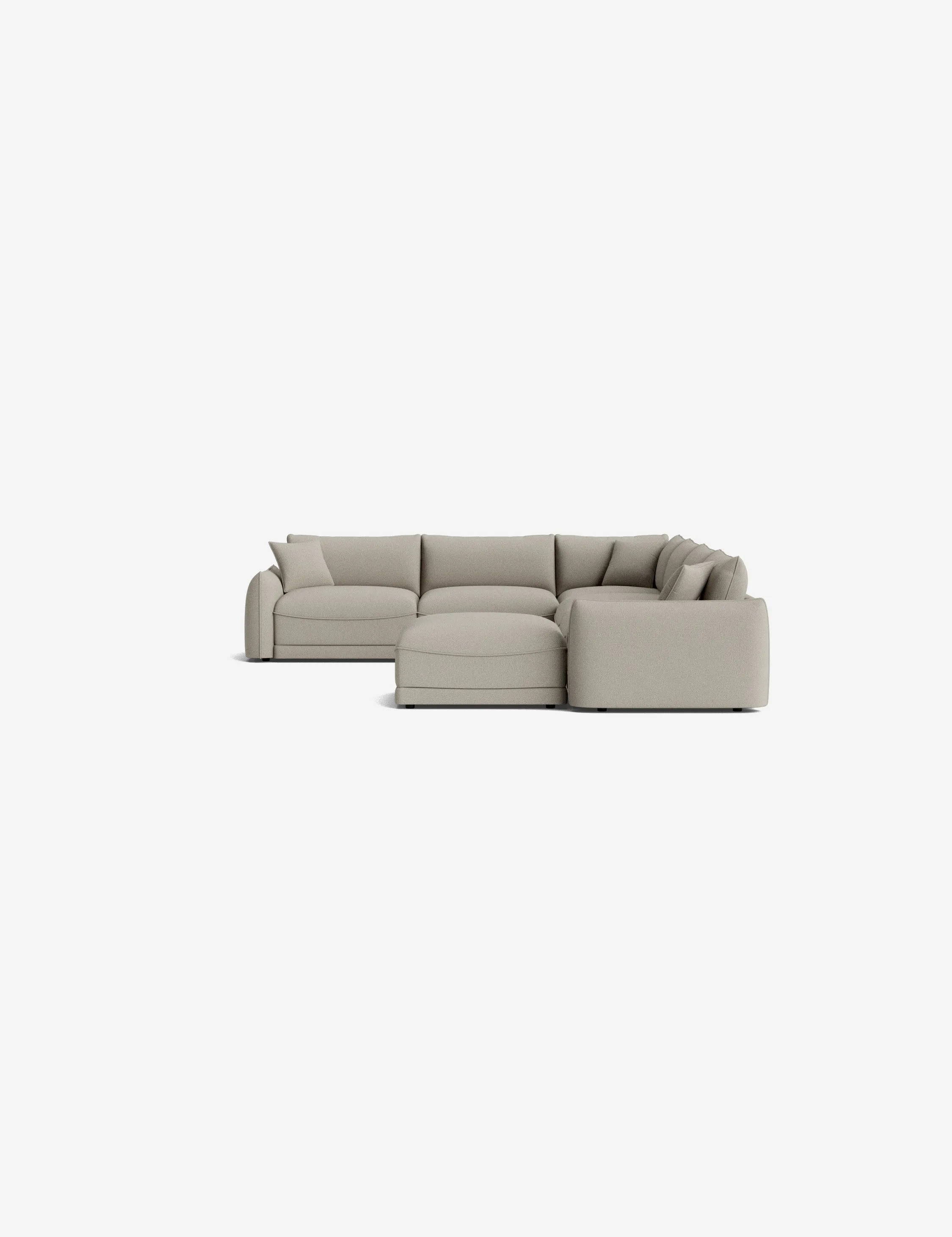 Balmer Modular Corner Sectional Sofa With Ottoman