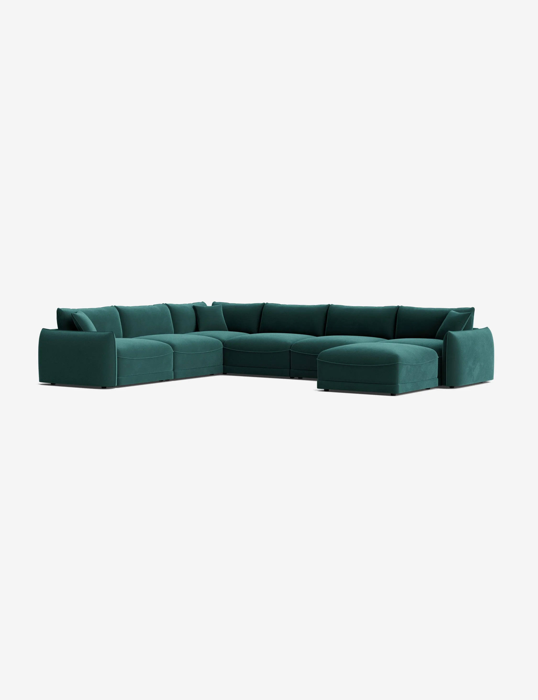 Balmer Modular Corner Sectional Sofa With Ottoman