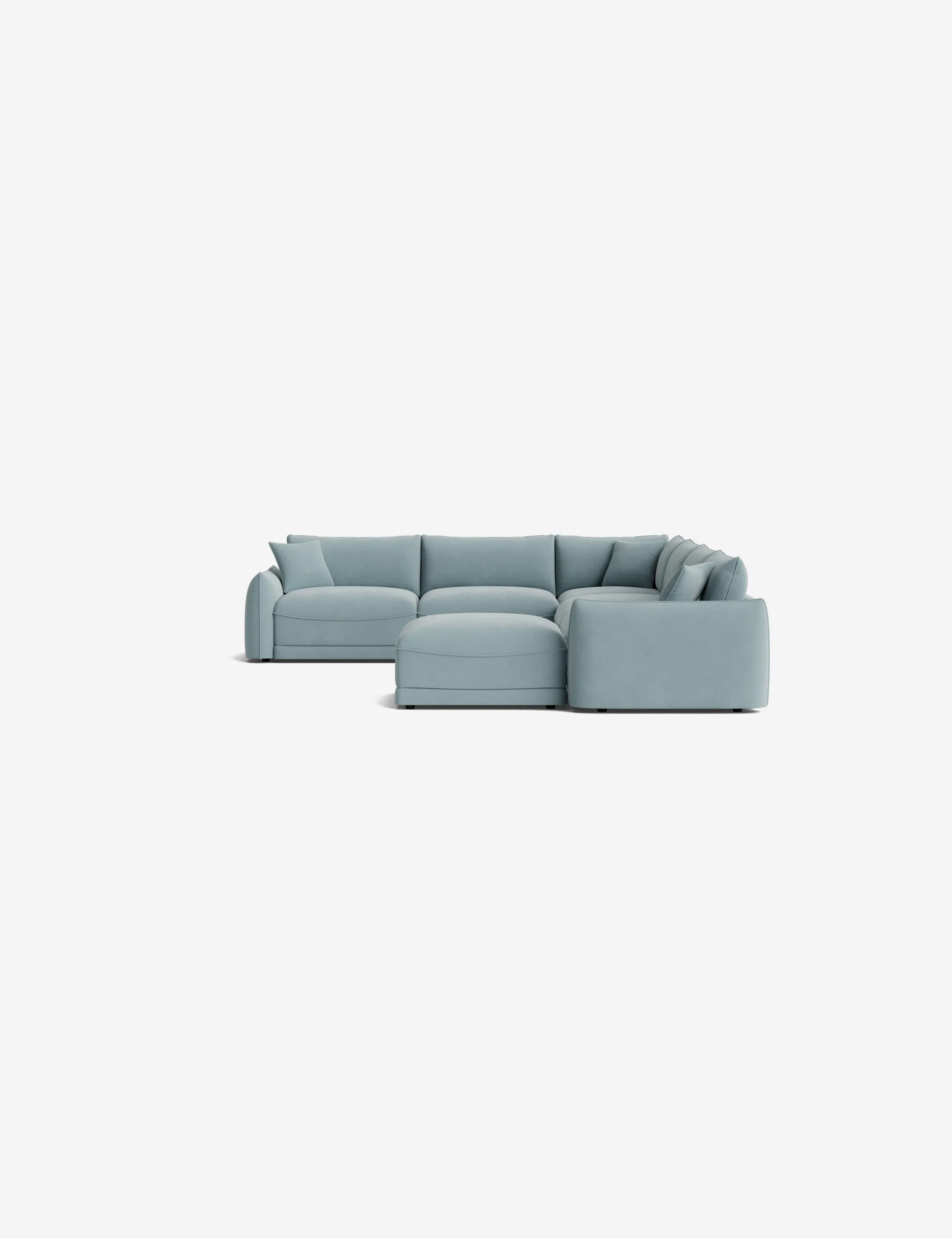 Balmer Modular Corner Sectional Sofa With Ottoman