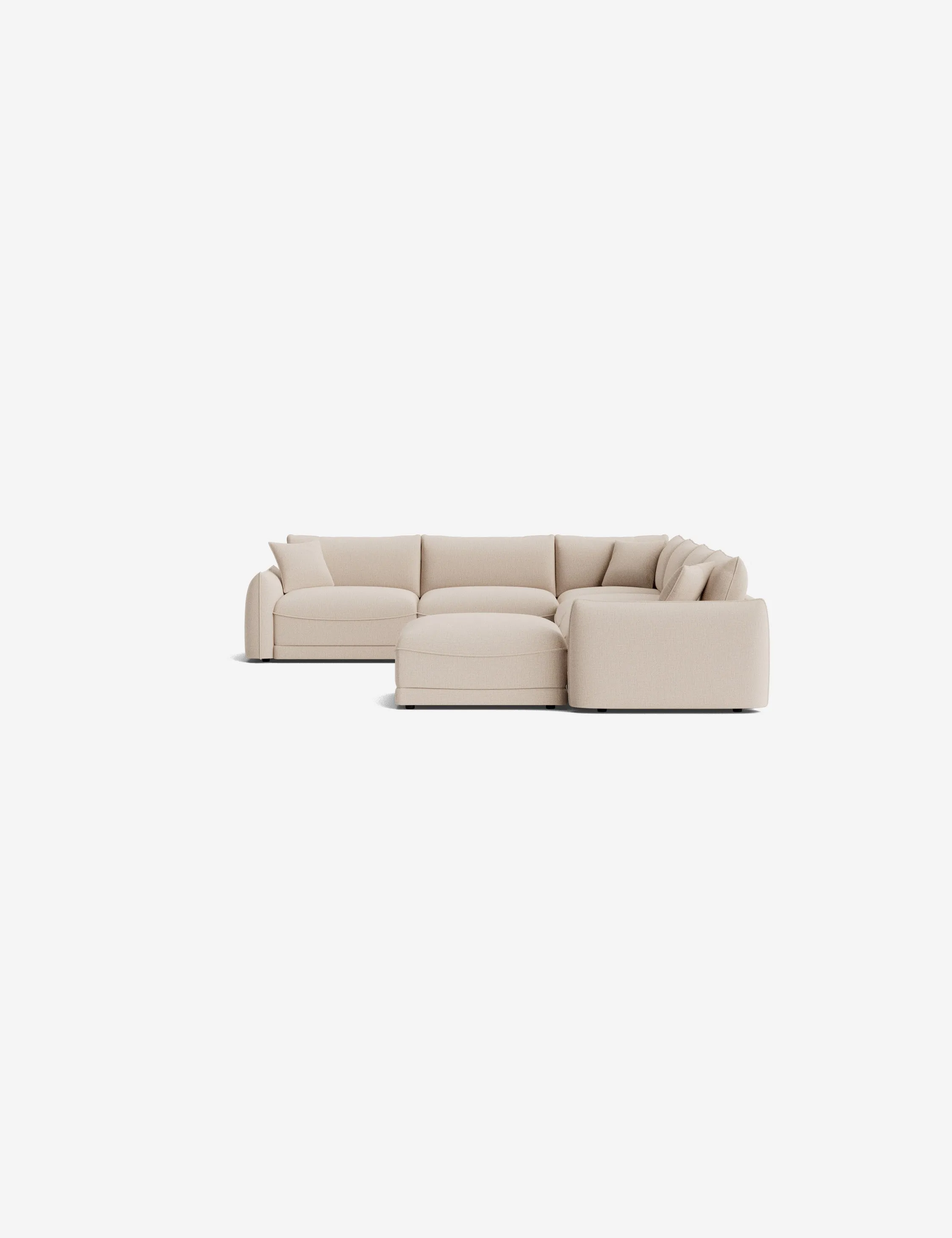 Balmer Modular Corner Sectional Sofa With Ottoman