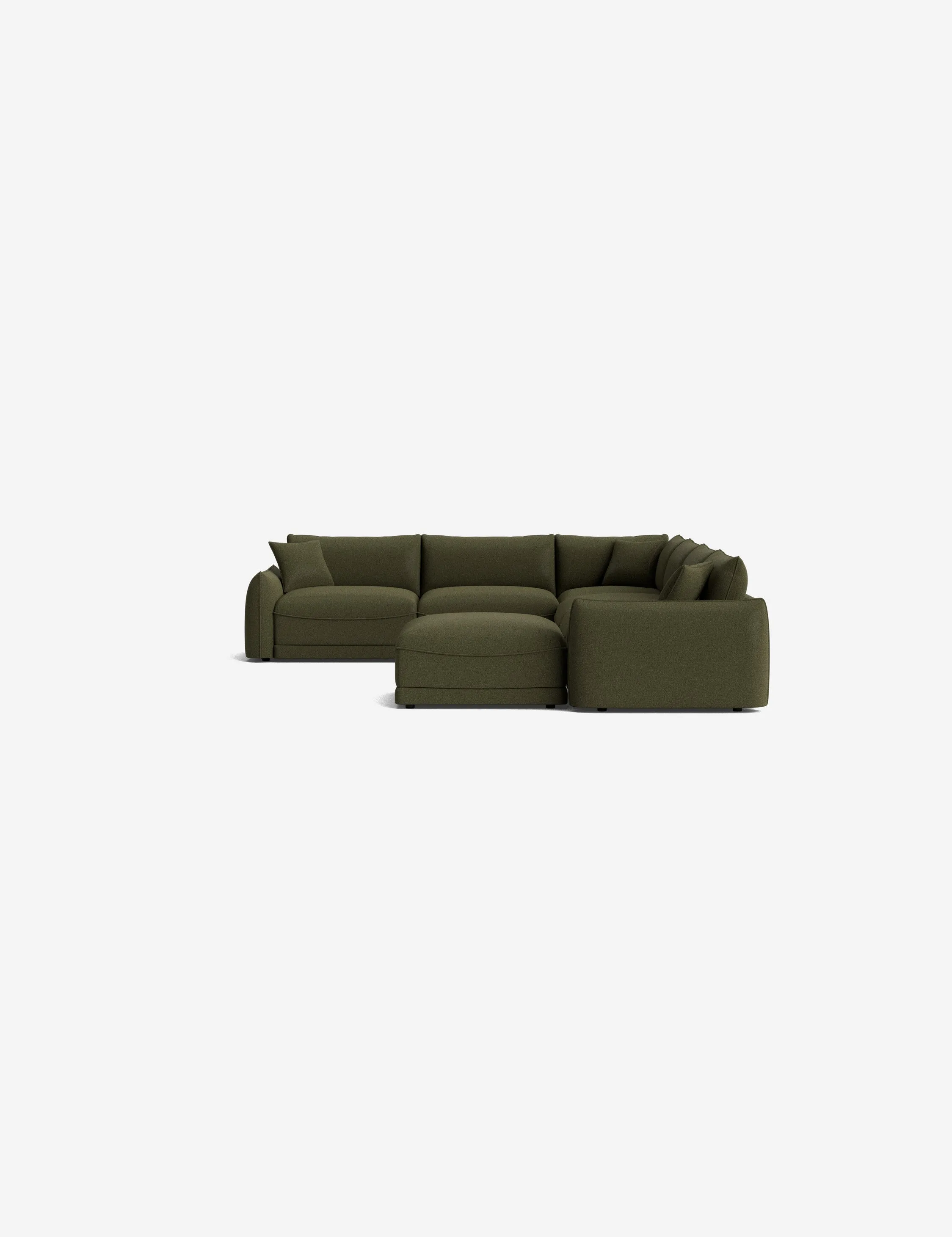 Balmer Modular Corner Sectional Sofa With Ottoman