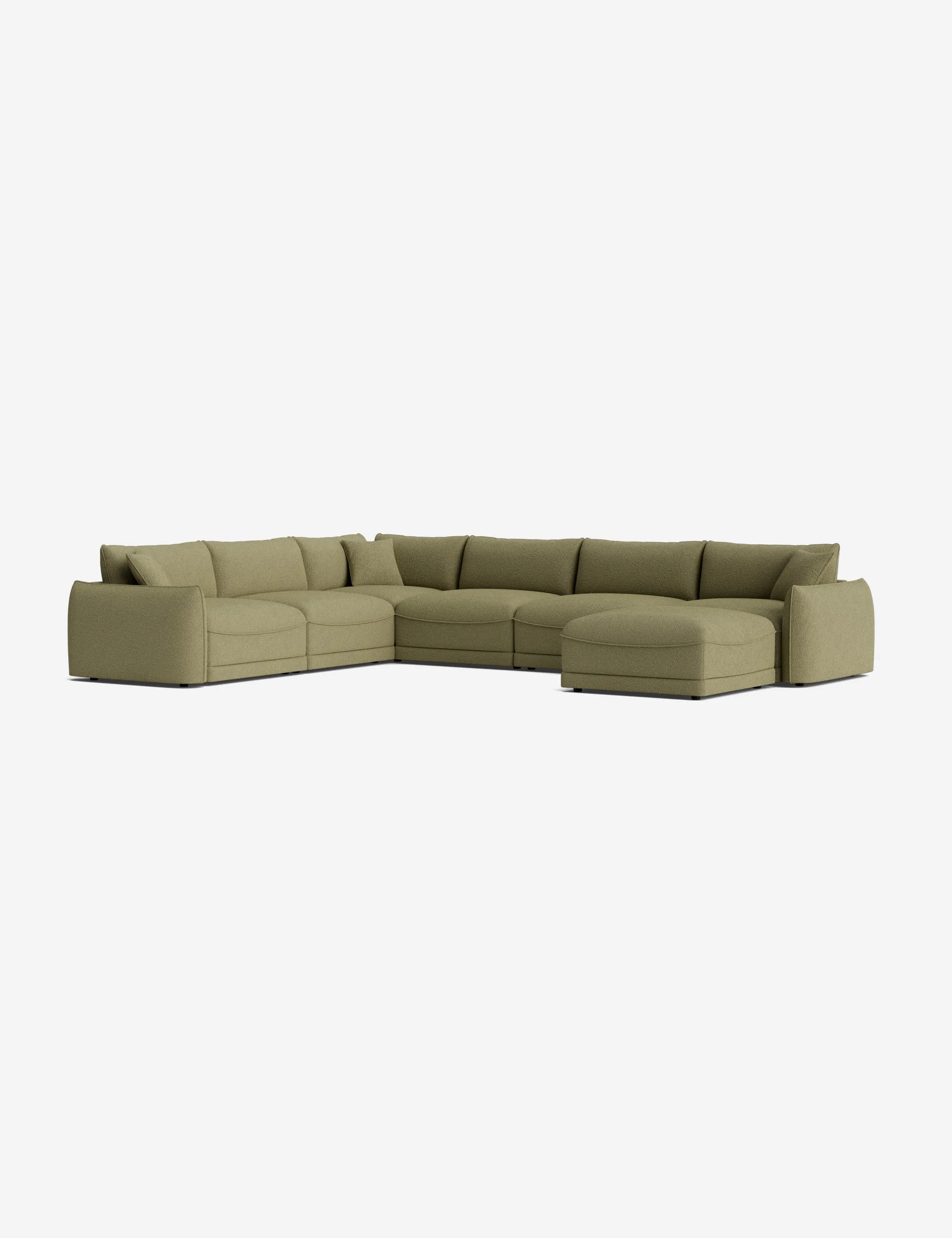 Balmer Modular Corner Sectional Sofa With Ottoman