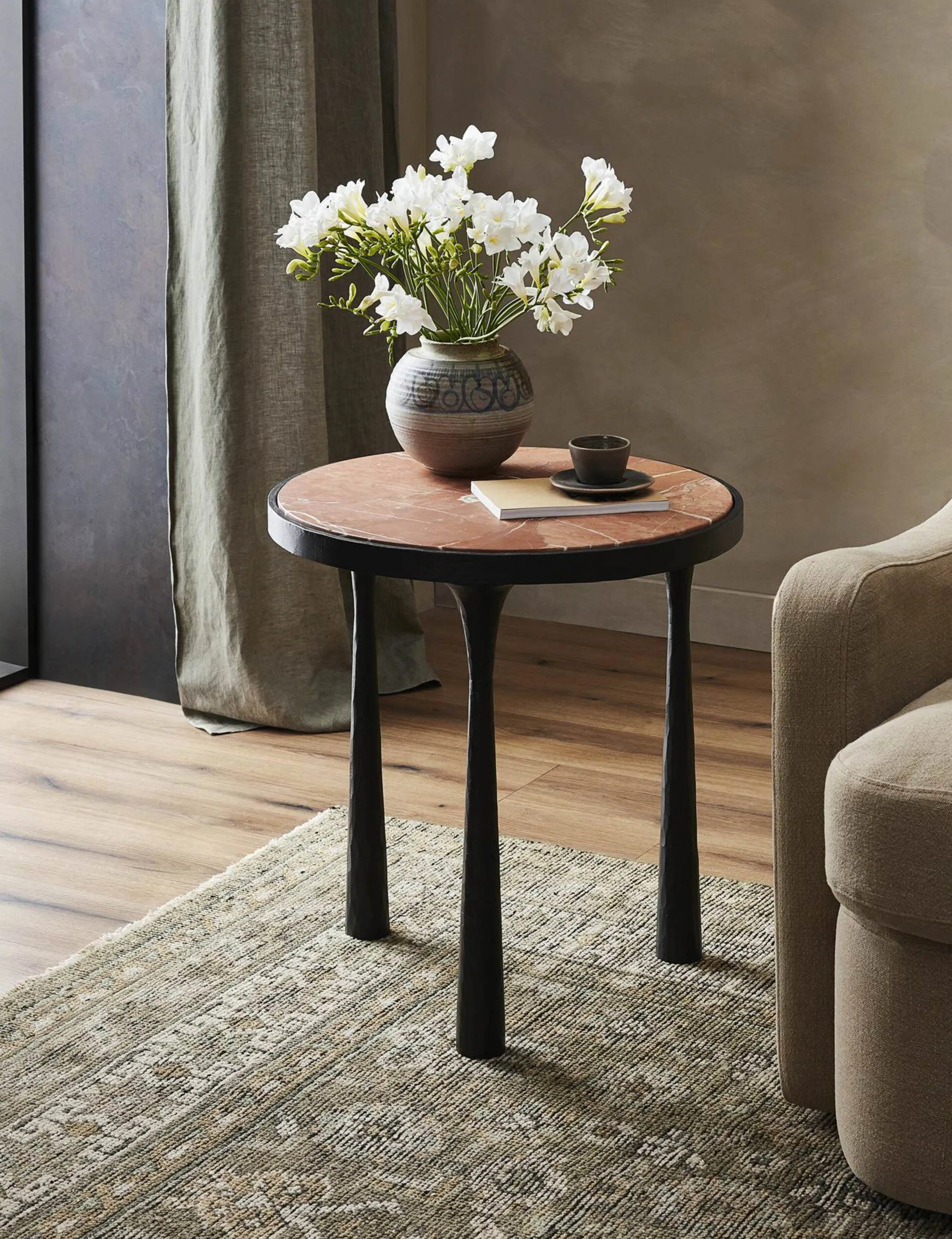 Billings Round Side Table by Amber Lewis x Four Hands