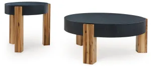 Breenmore Black / Natural Occasional Table Set