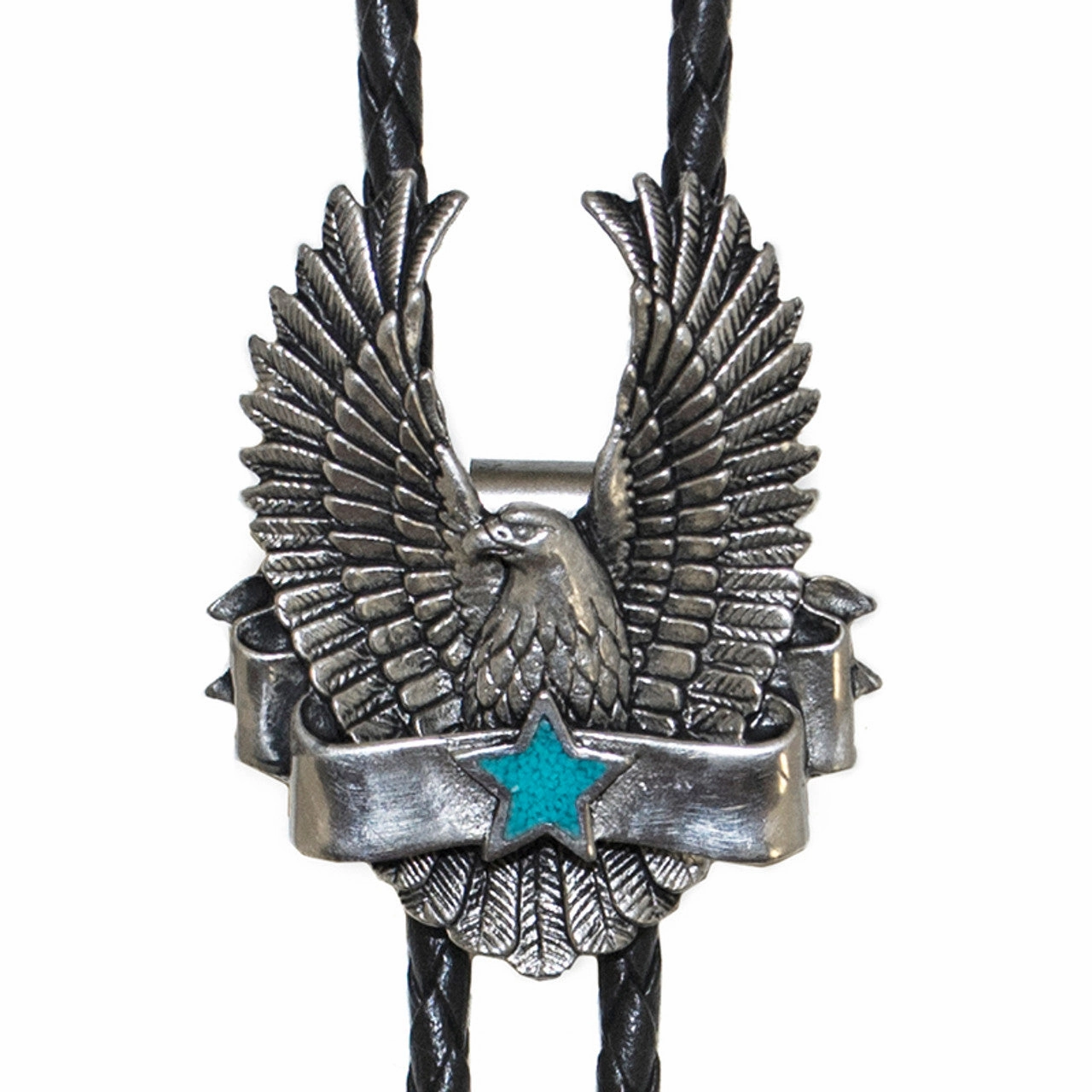 BT-258 Eagle & Star Design Bolo Tie