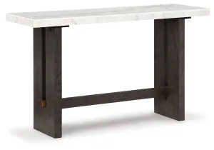 Burkhaus White / Dark Brown Sofa Table