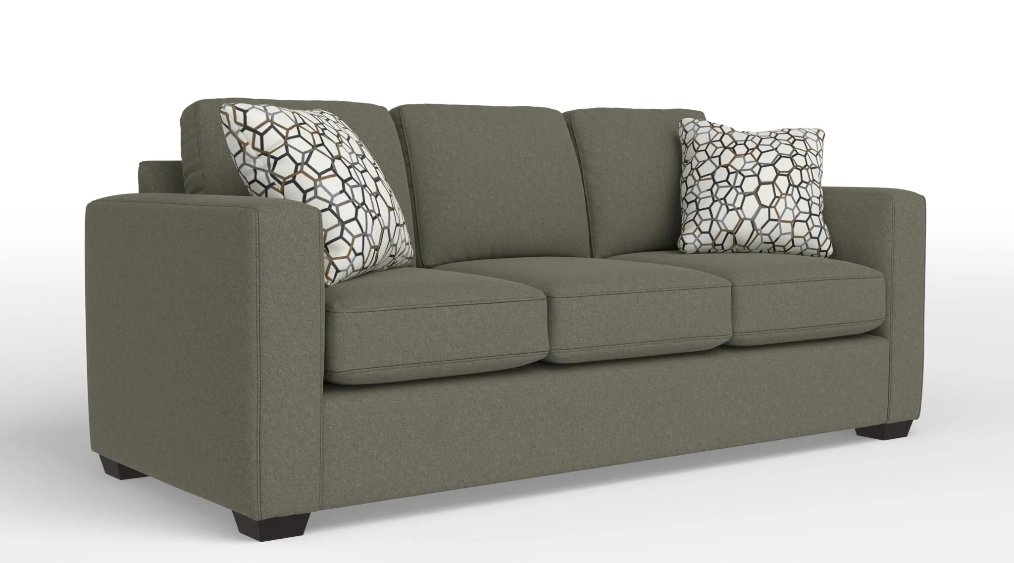 Caleb Queen Sofa Bed with Innerspring Mattress - Flax Brown