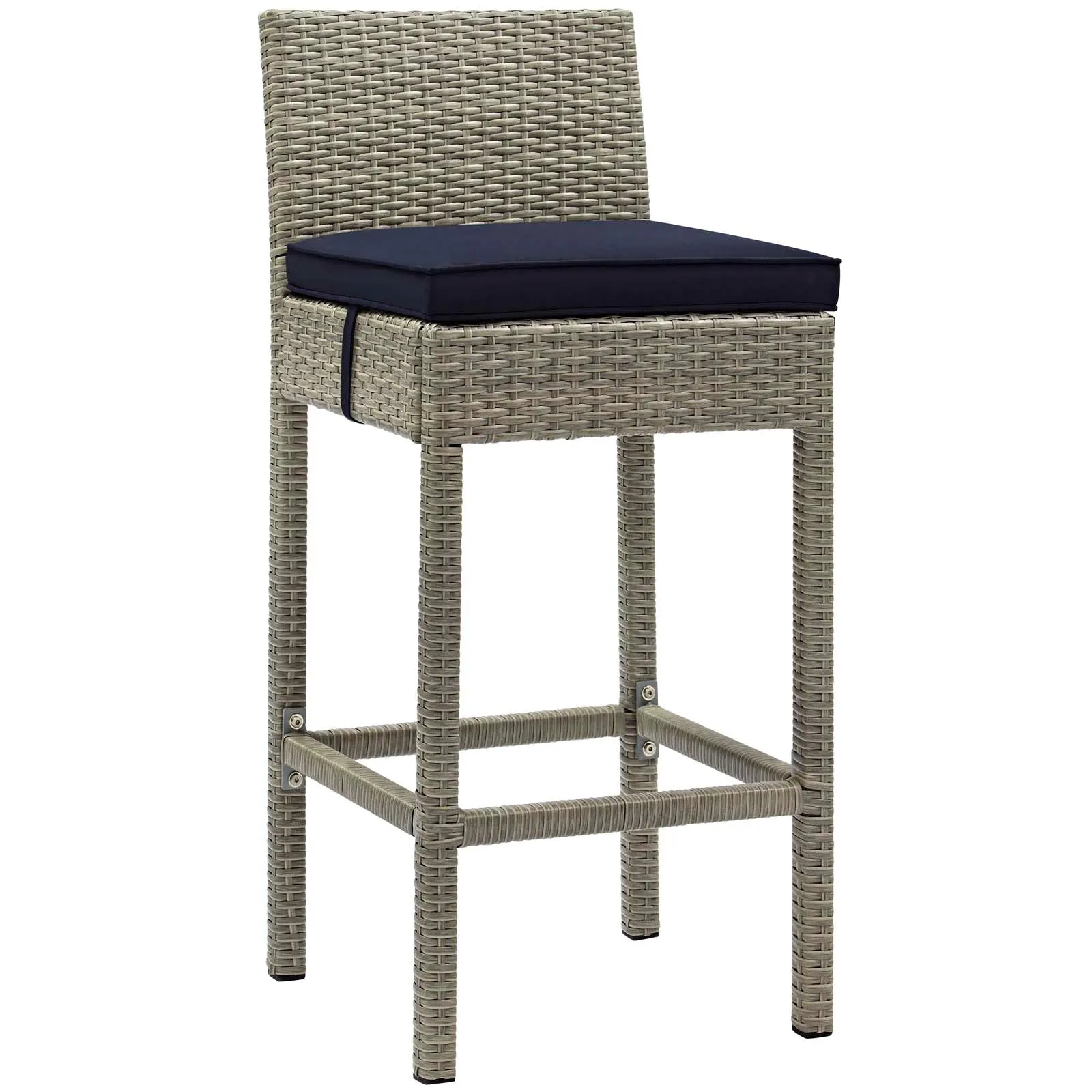Conduit Outdoor Patio Wicker Rattan Bar Stool Set of 2 by Modway