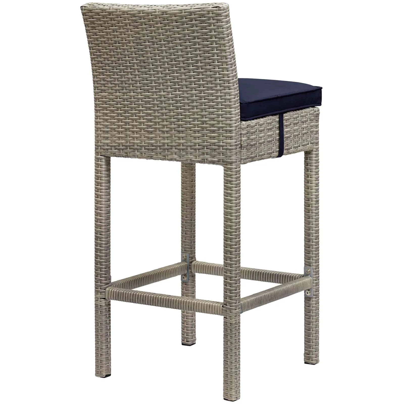 Conduit Outdoor Patio Wicker Rattan Bar Stool Set of 4 by Modway