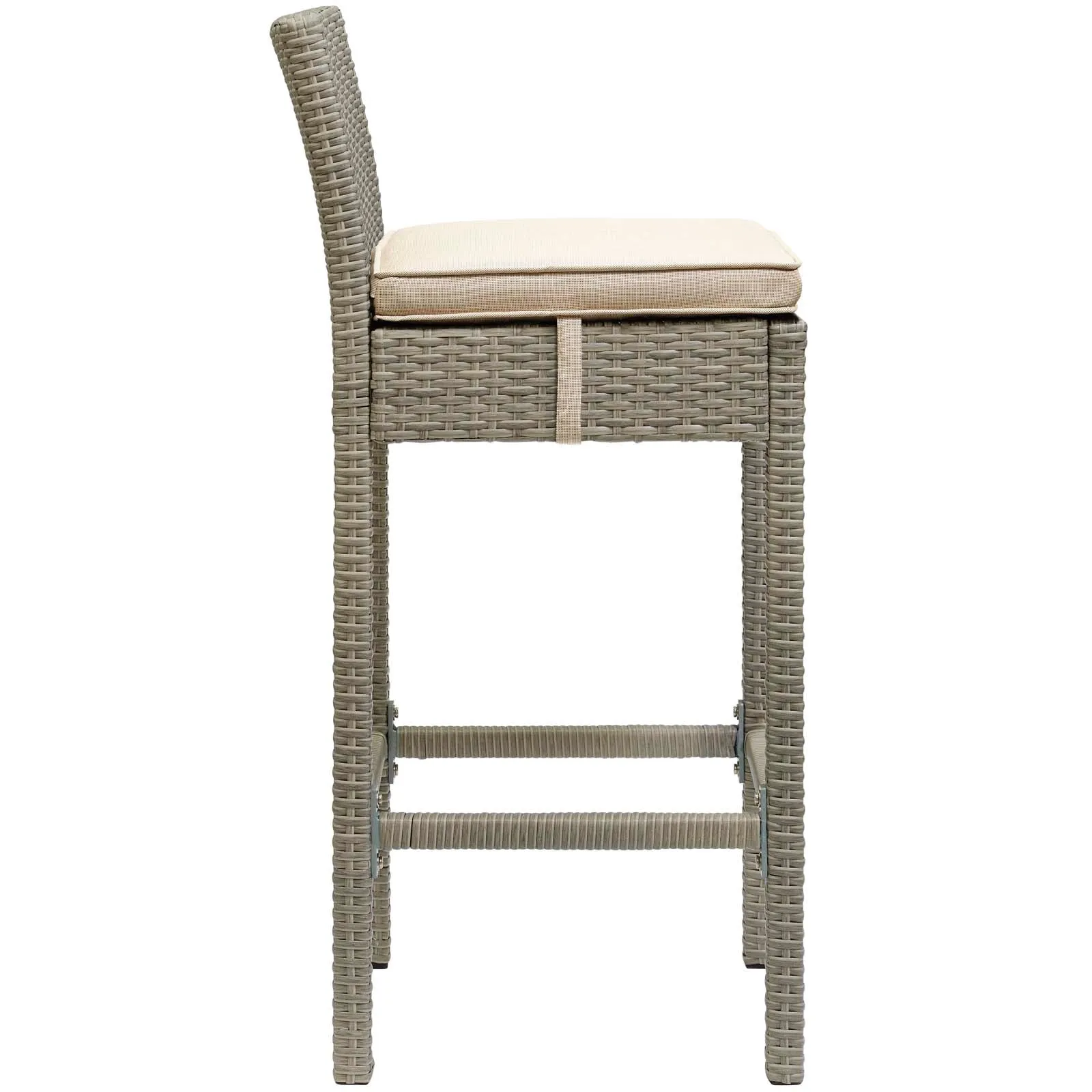 Conduit Outdoor Patio Wicker Rattan Bar Stool Set of 4 by Modway