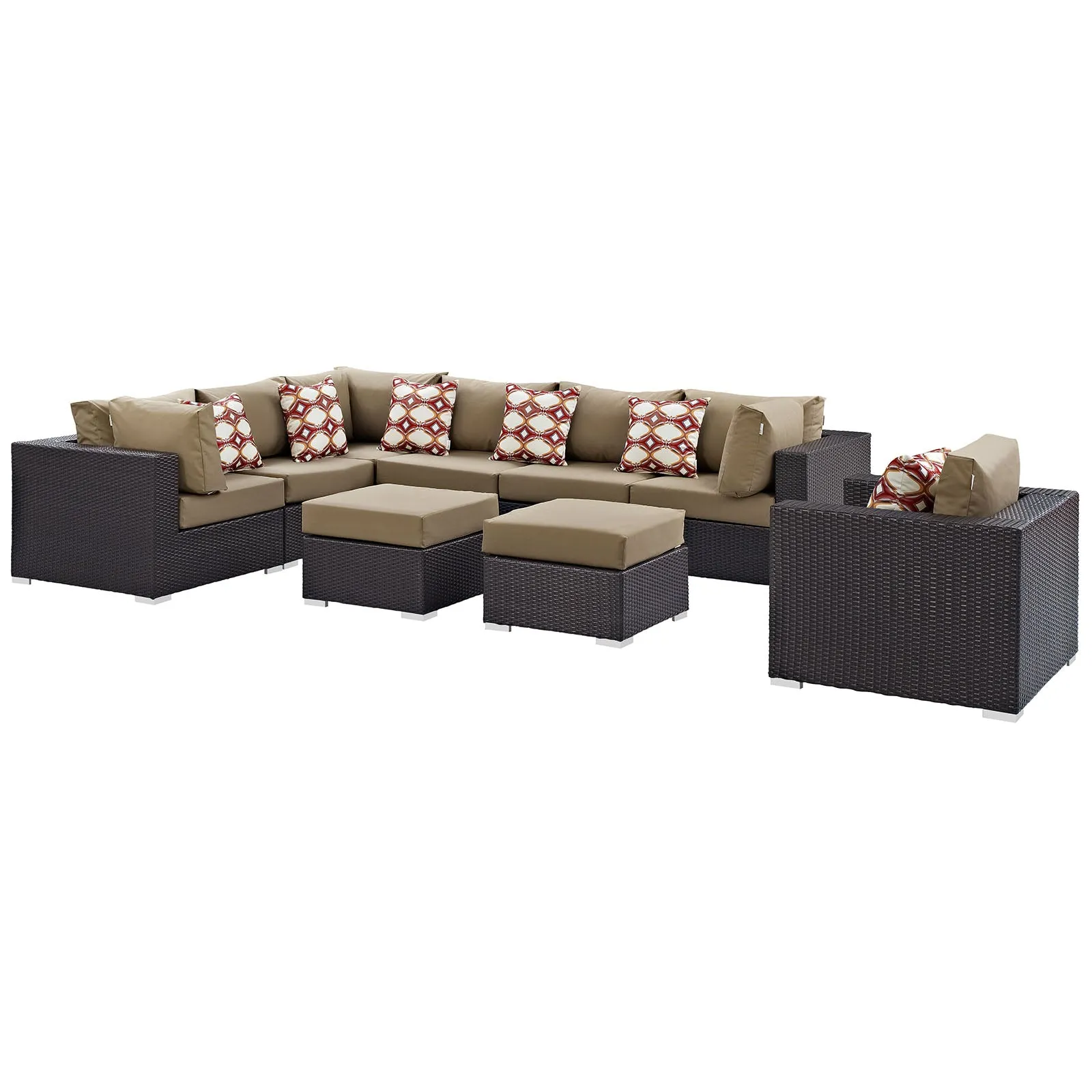 Convene 9 Piece Outdoor Patio Sectional Set by Modway