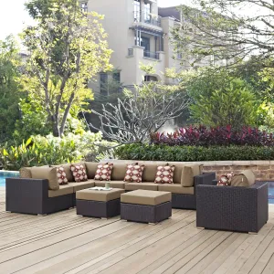 Convene 9 Piece Outdoor Patio Sectional Set by Modway