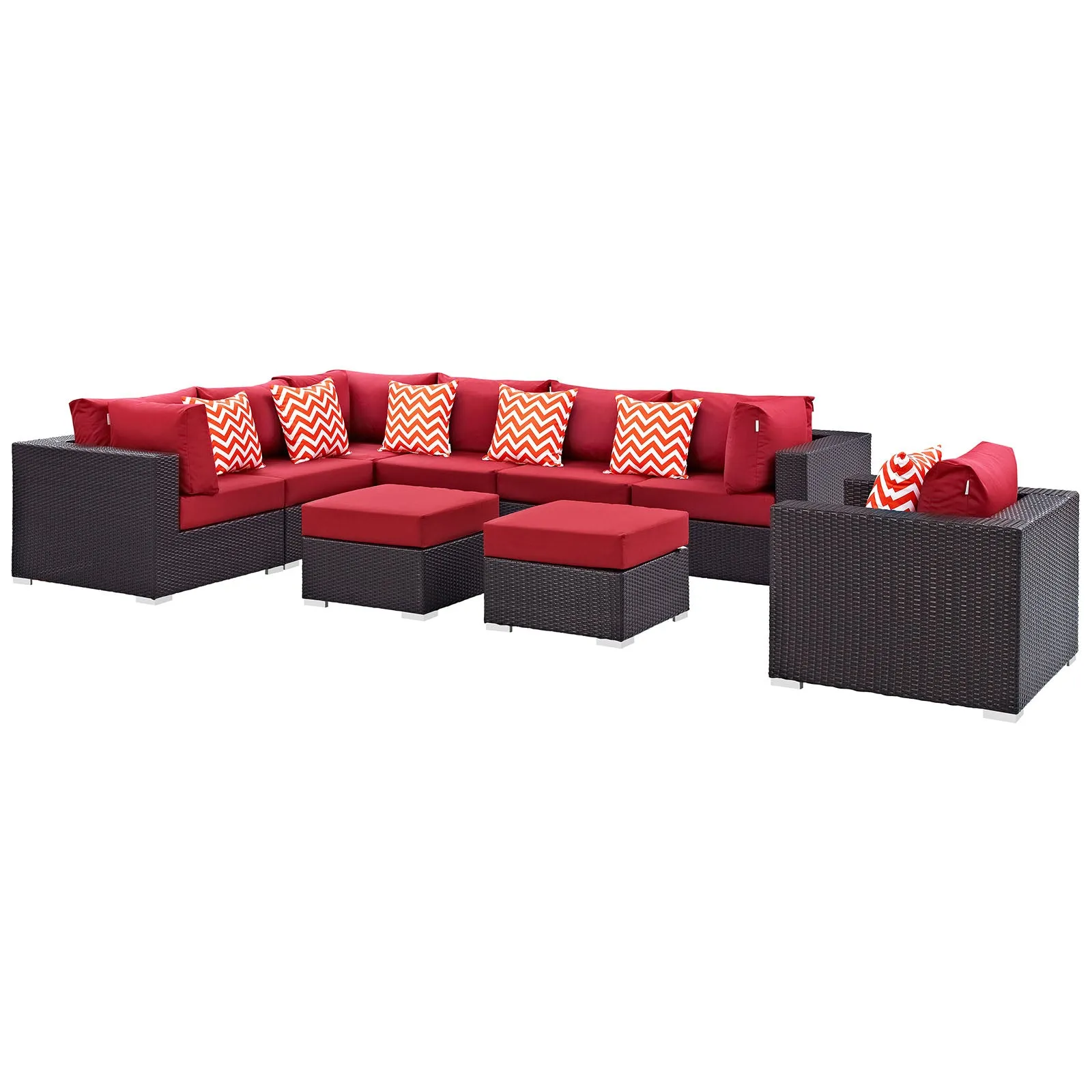 Convene 9 Piece Outdoor Patio Sectional Set by Modway