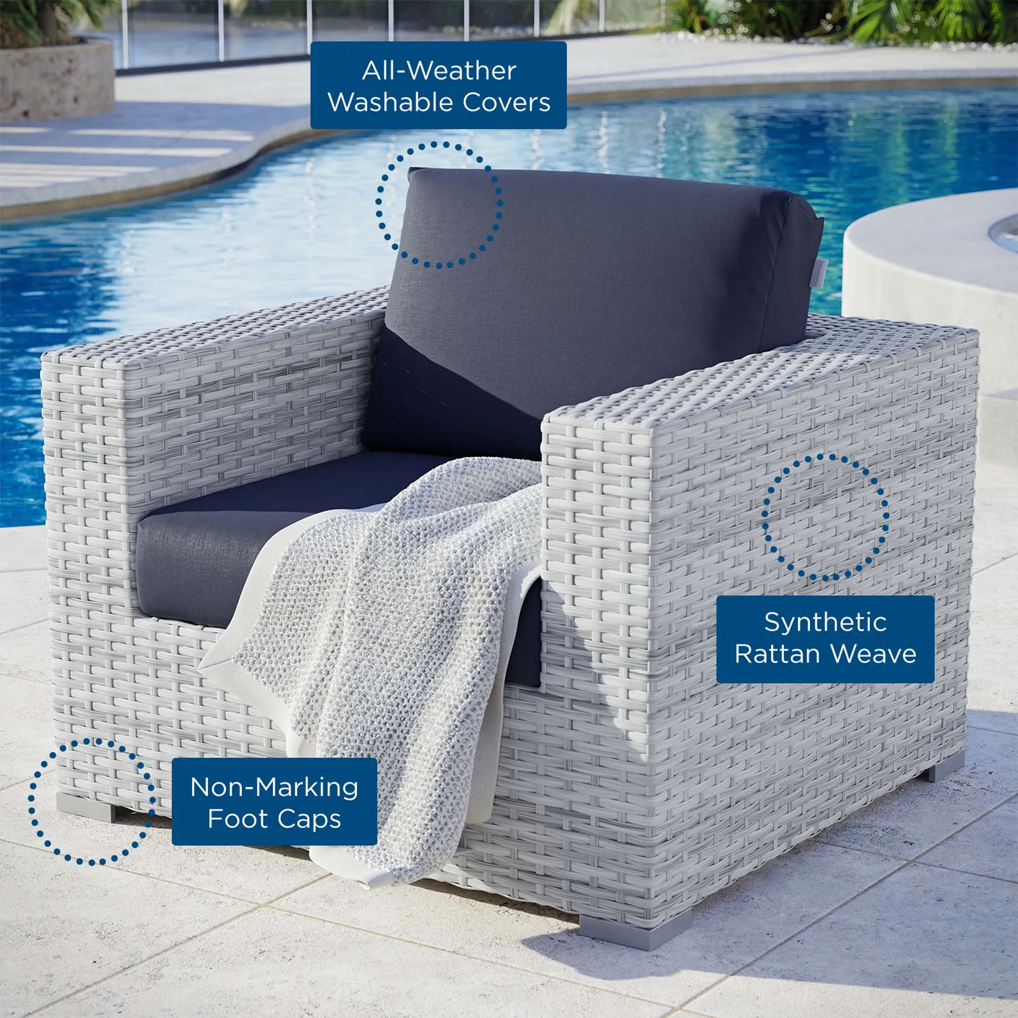 Convene Outdoor Patio Armchair by Modway