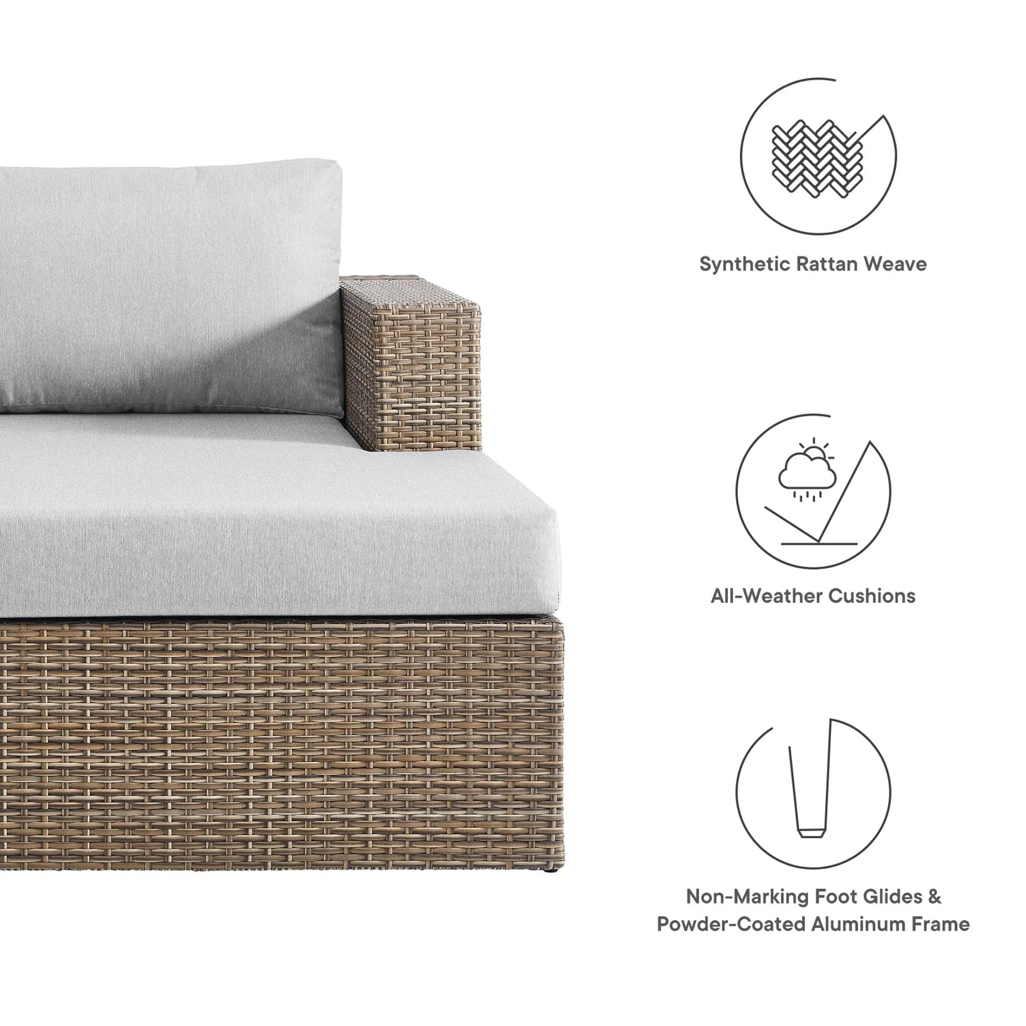 Convene Outdoor Patio Outdoor Patio Right-Arm Chaise by Modway