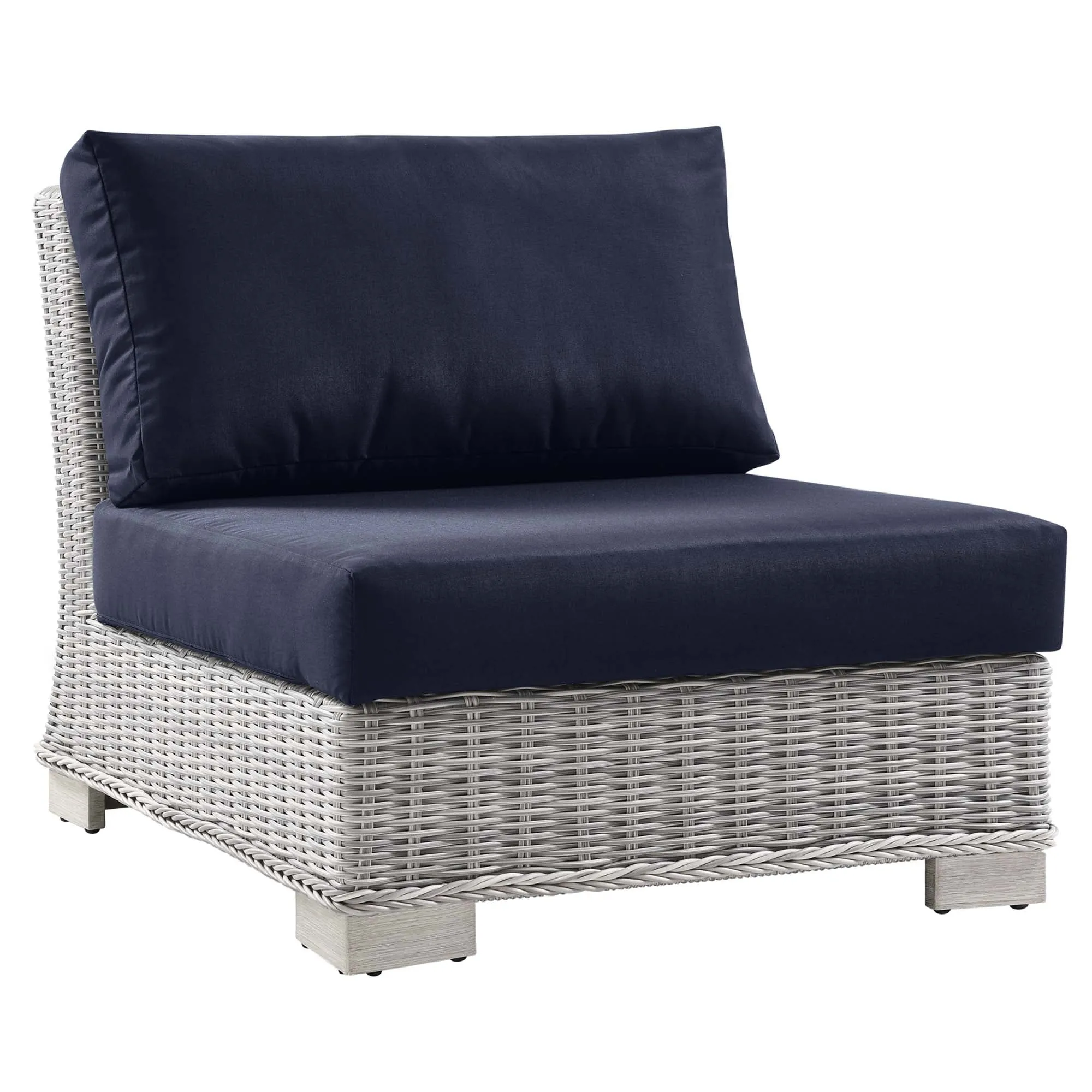 Conway Outdoor Patio Wicker Rattan Armless Chair by Modway