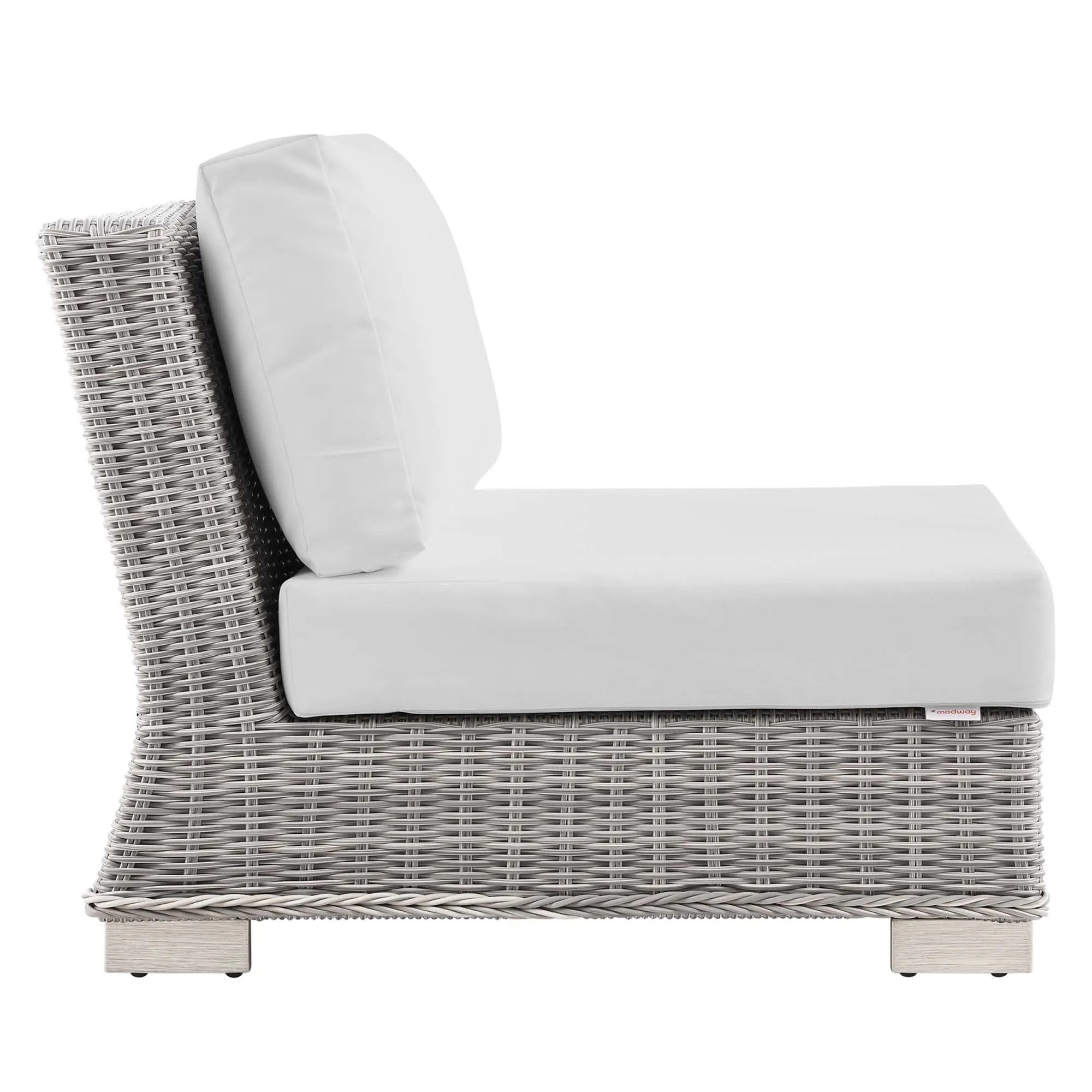 Conway Outdoor Patio Wicker Rattan Armless Chair by Modway