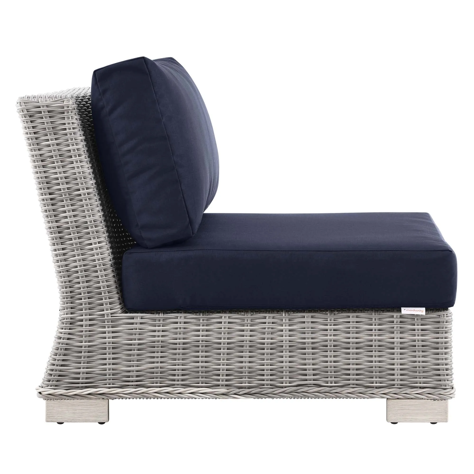Conway Outdoor Patio Wicker Rattan Armless Chair by Modway