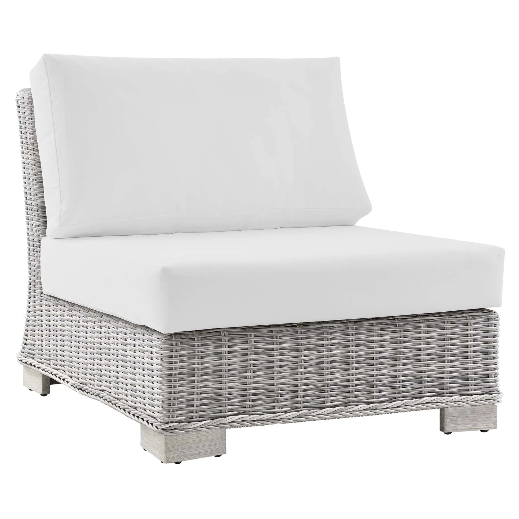 Conway Outdoor Patio Wicker Rattan Armless Chair by Modway