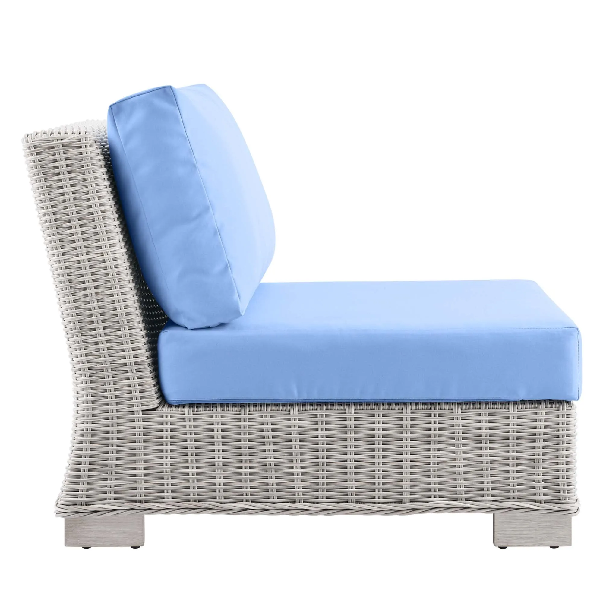 Conway Outdoor Patio Wicker Rattan Armless Chair by Modway
