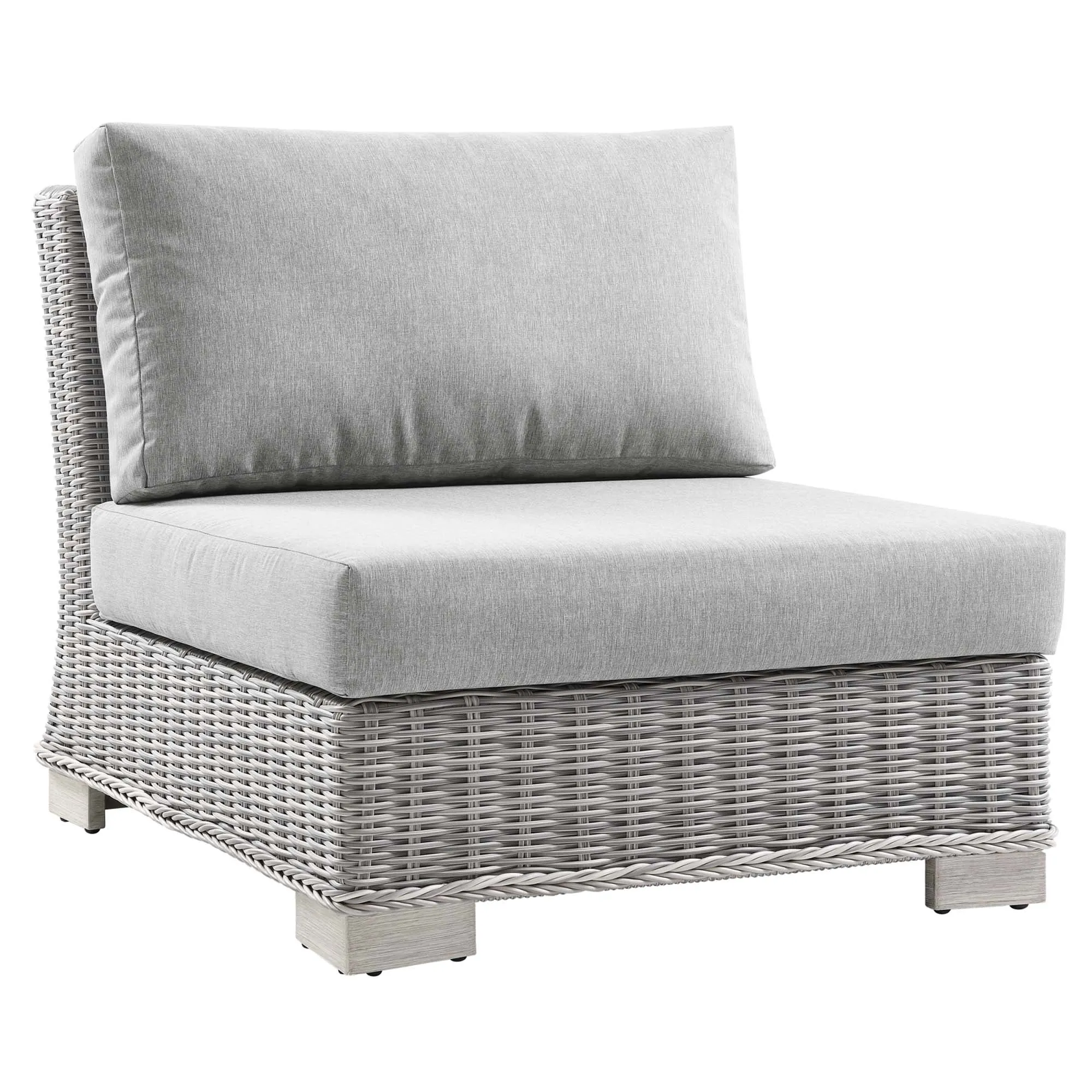 Conway Outdoor Patio Wicker Rattan Armless Chair by Modway