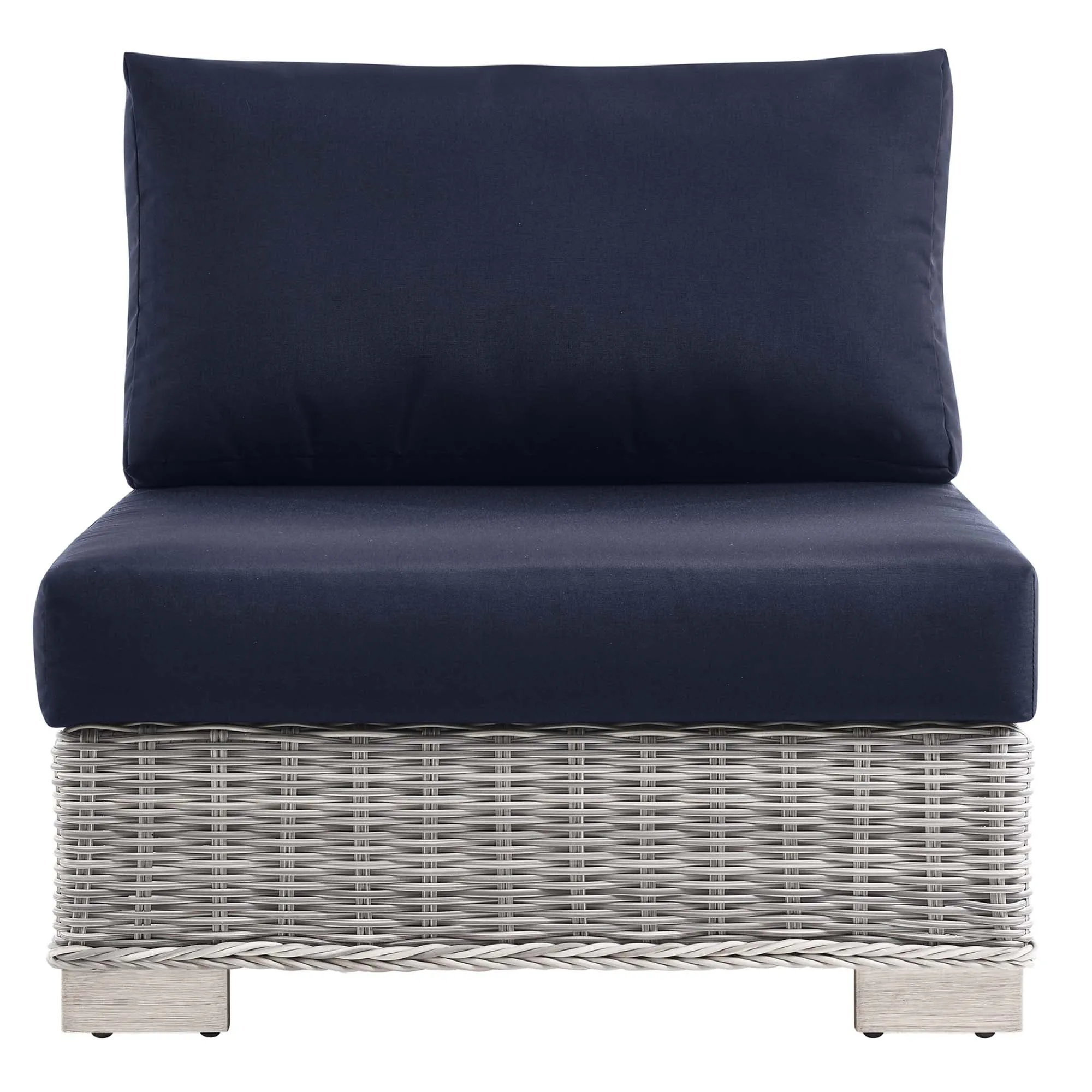 Conway Outdoor Patio Wicker Rattan Armless Chair by Modway