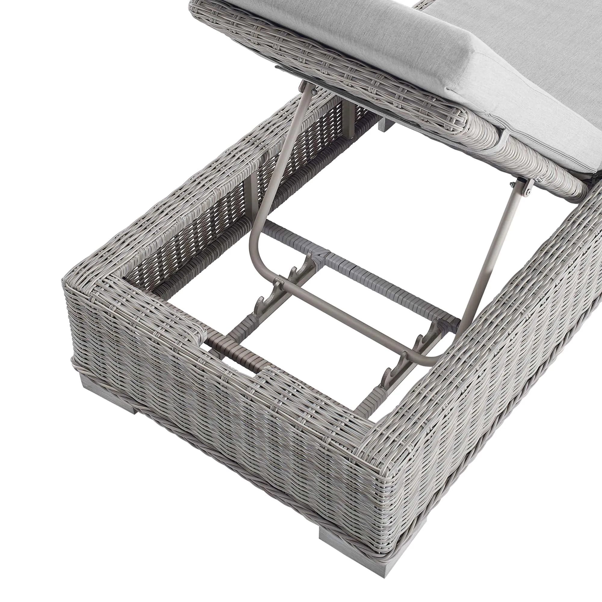 Conway Sunbrella® Outdoor Patio Wicker Rattan Chaise Lounge by Modway