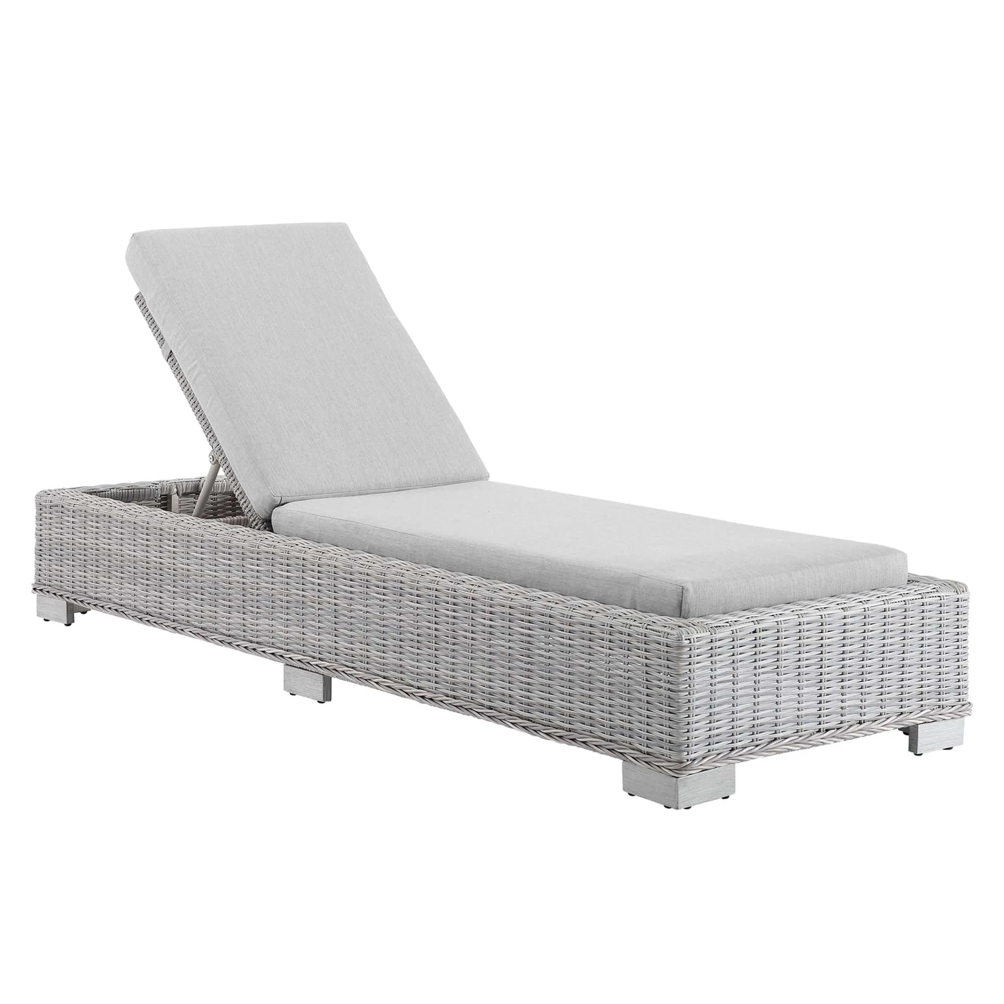 Conway Sunbrella® Outdoor Patio Wicker Rattan Chaise Lounge by Modway
