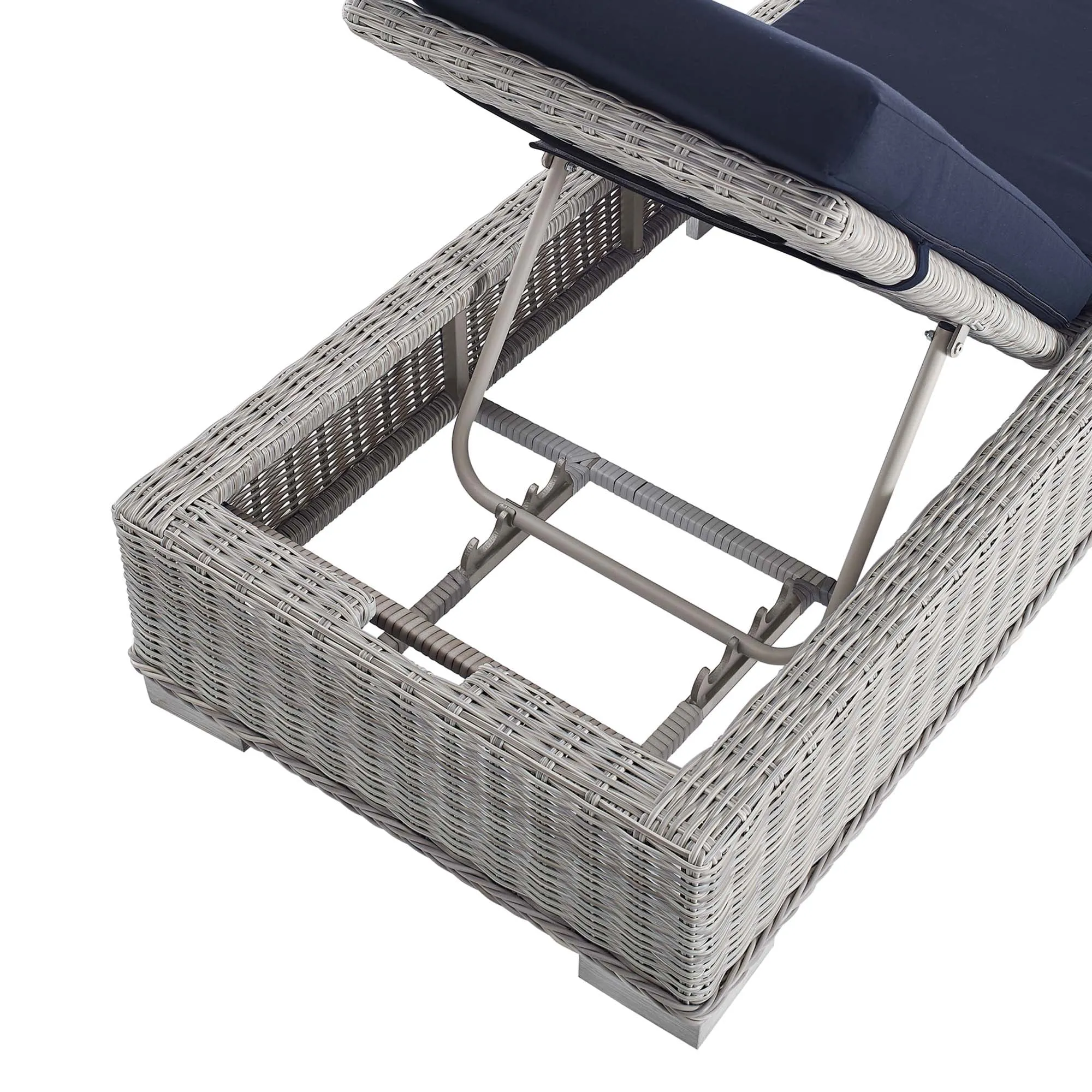Conway Sunbrella® Outdoor Patio Wicker Rattan Chaise Lounge by Modway