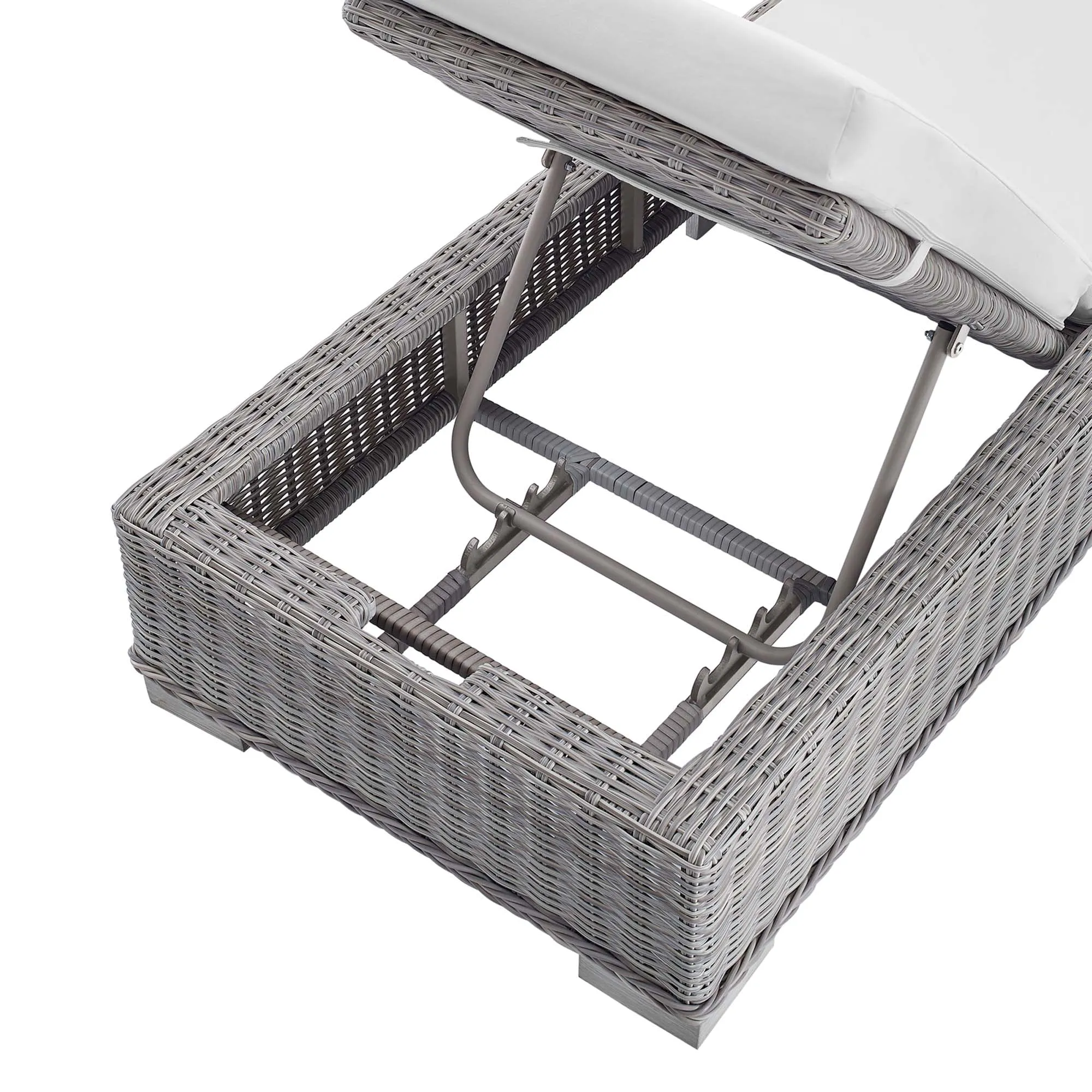 Conway Sunbrella® Outdoor Patio Wicker Rattan Chaise Lounge by Modway