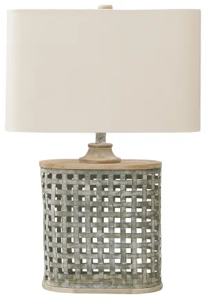 Deondra Gray Metal Table Lamp