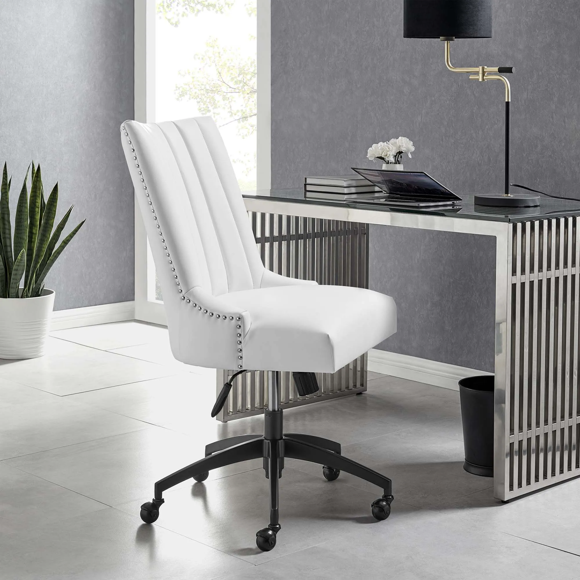 Empower Channel Tufted Vegan Leather Office Chair by Modway