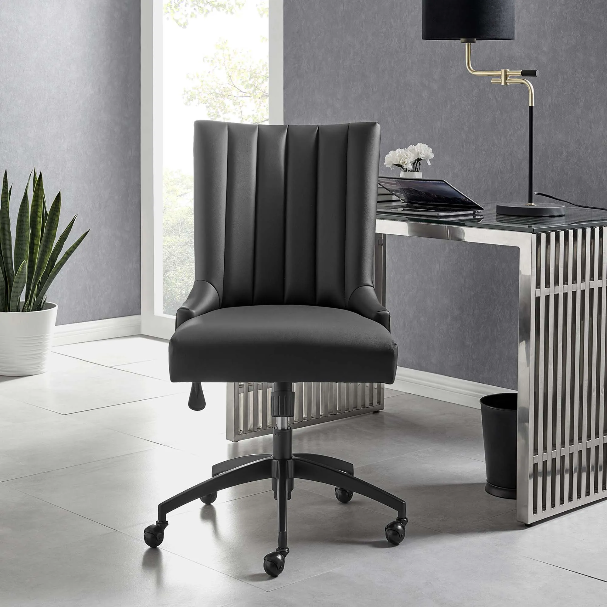 Empower Channel Tufted Vegan Leather Office Chair by Modway