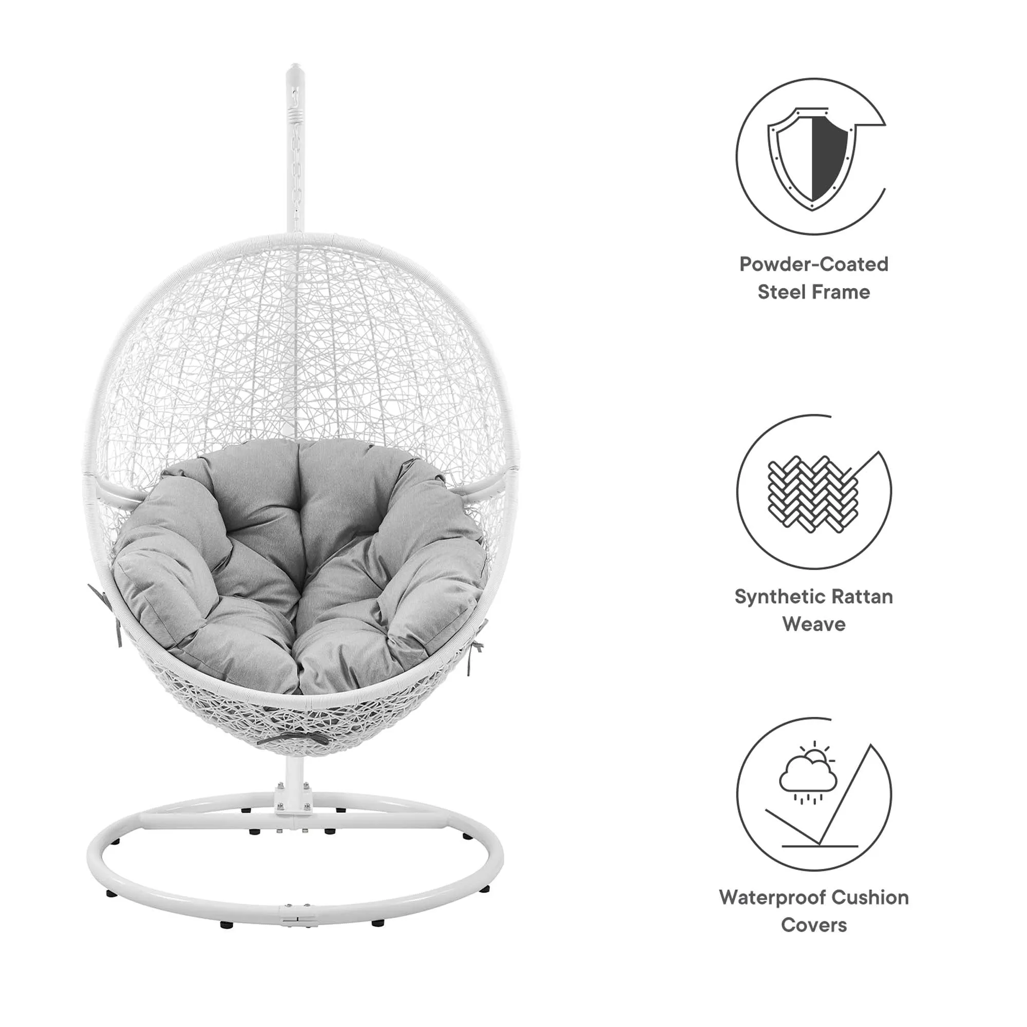 Encase Outdoor Patio Rattan Swing Chair by Modway