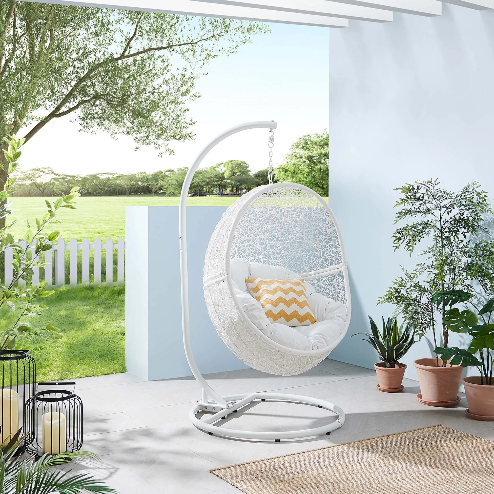 Encase Outdoor Patio Rattan Swing Chair by Modway