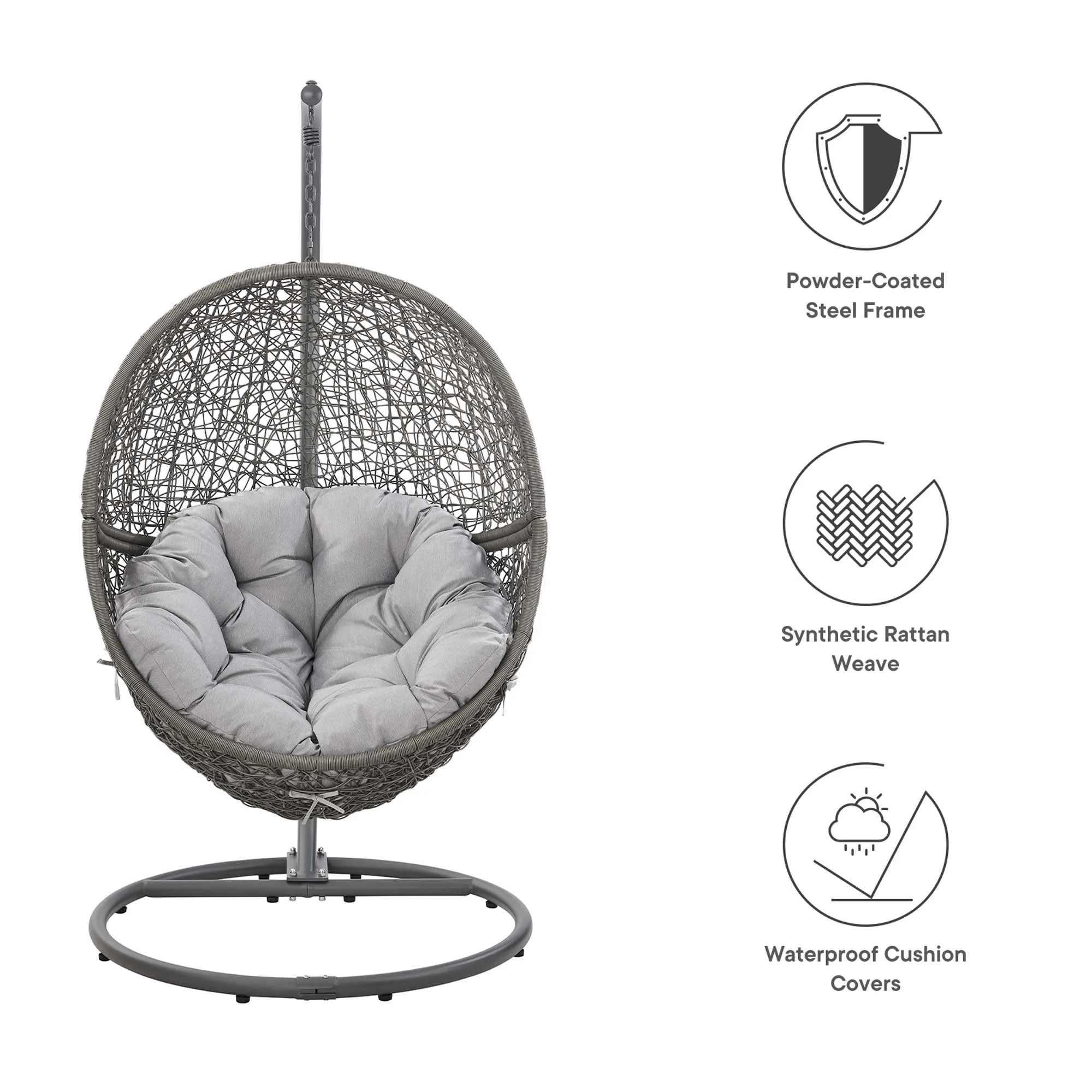 Encase Outdoor Patio Rattan Swing Chair by Modway