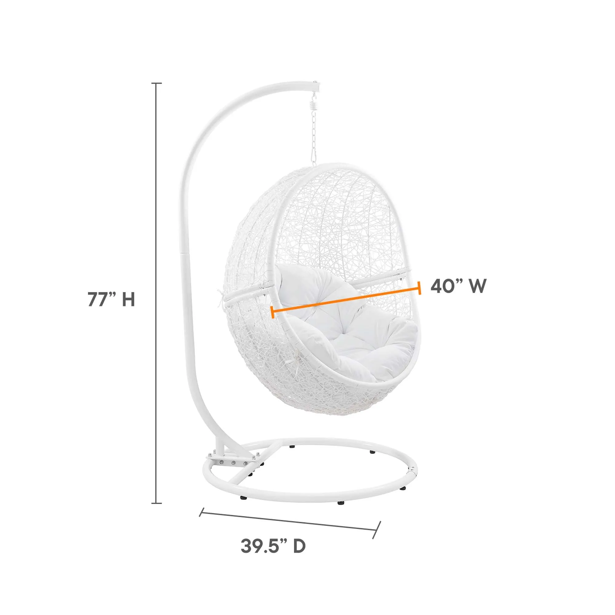 Encase Outdoor Patio Rattan Swing Chair by Modway