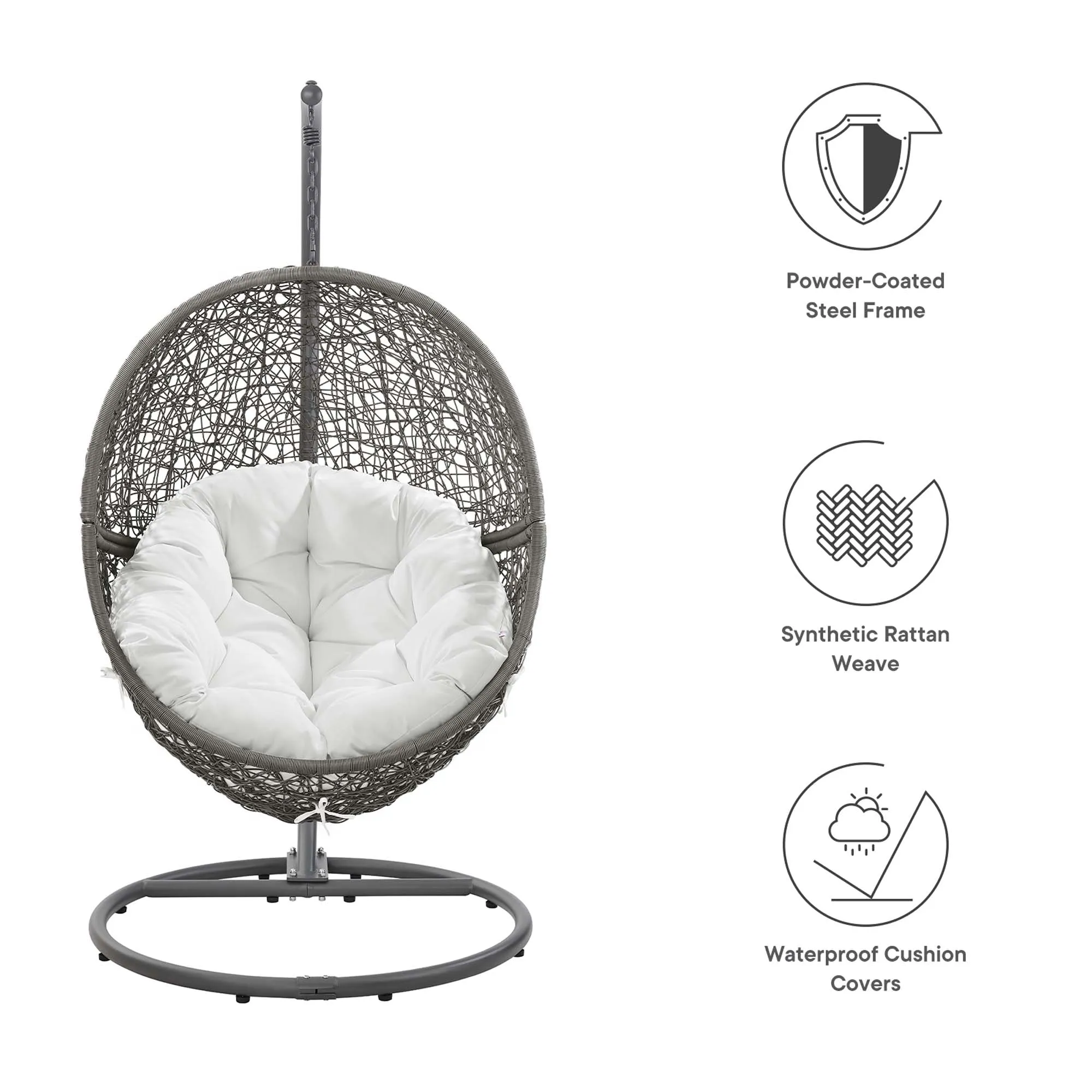 Encase Outdoor Patio Rattan Swing Chair by Modway