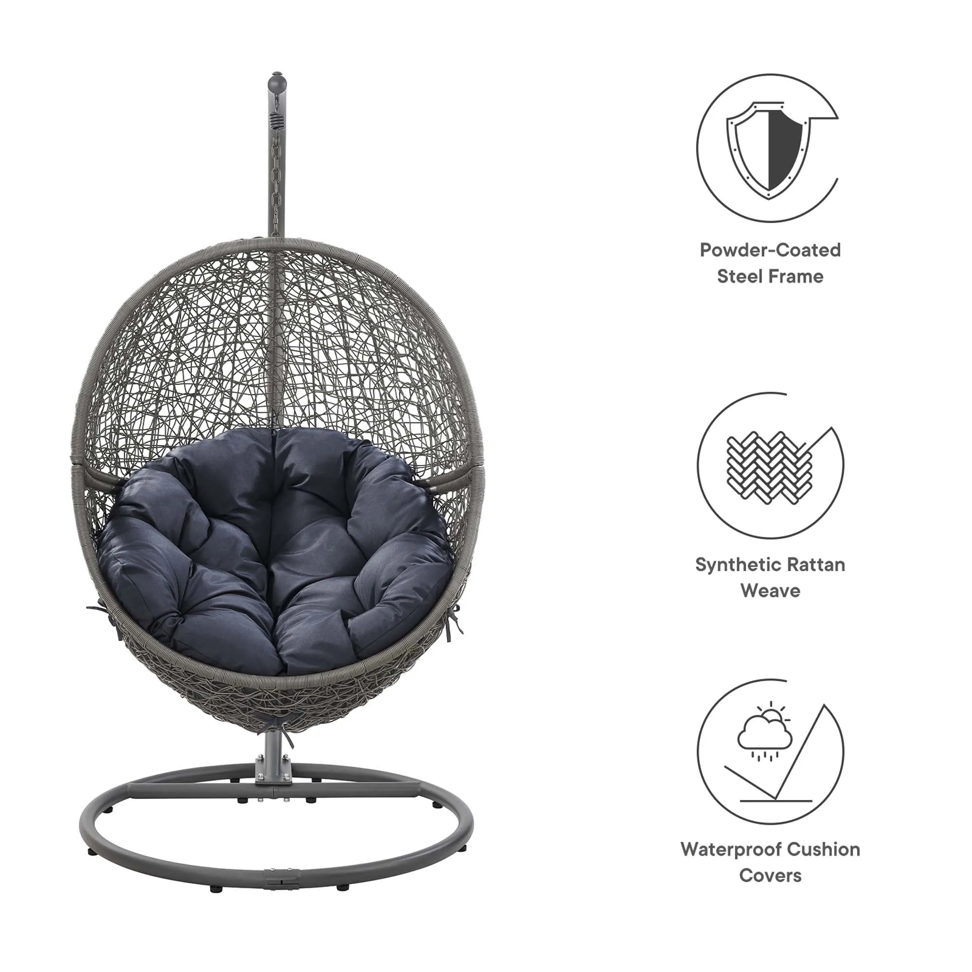 Encase Outdoor Patio Rattan Swing Chair by Modway