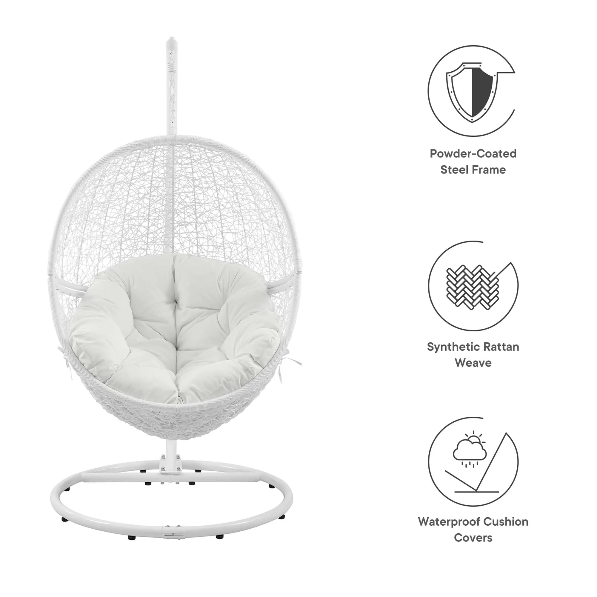 Encase Outdoor Patio Rattan Swing Chair by Modway